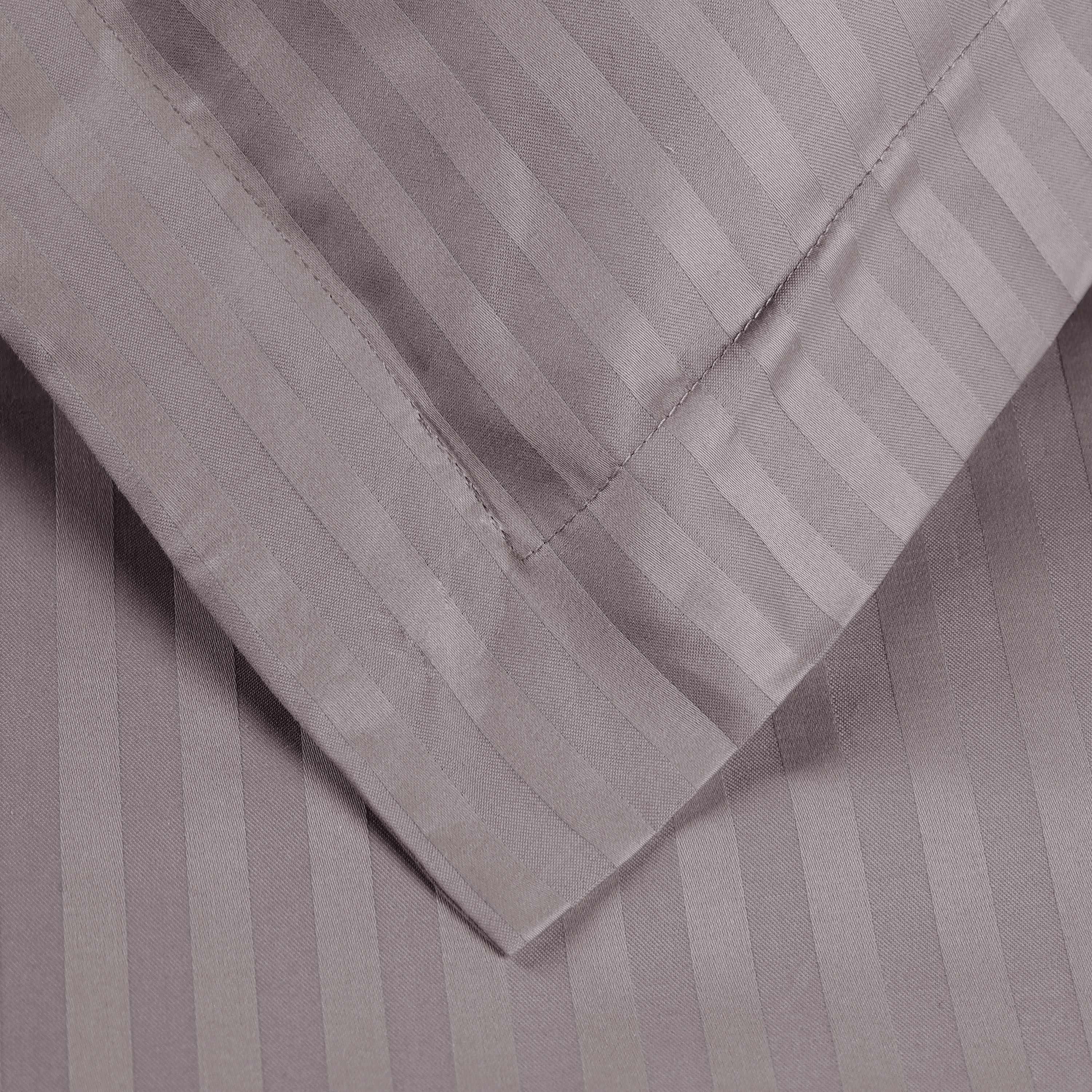400 Thread Count Lightweight Stripe Egyptian Cotton Duvet Cover Set - Image 14