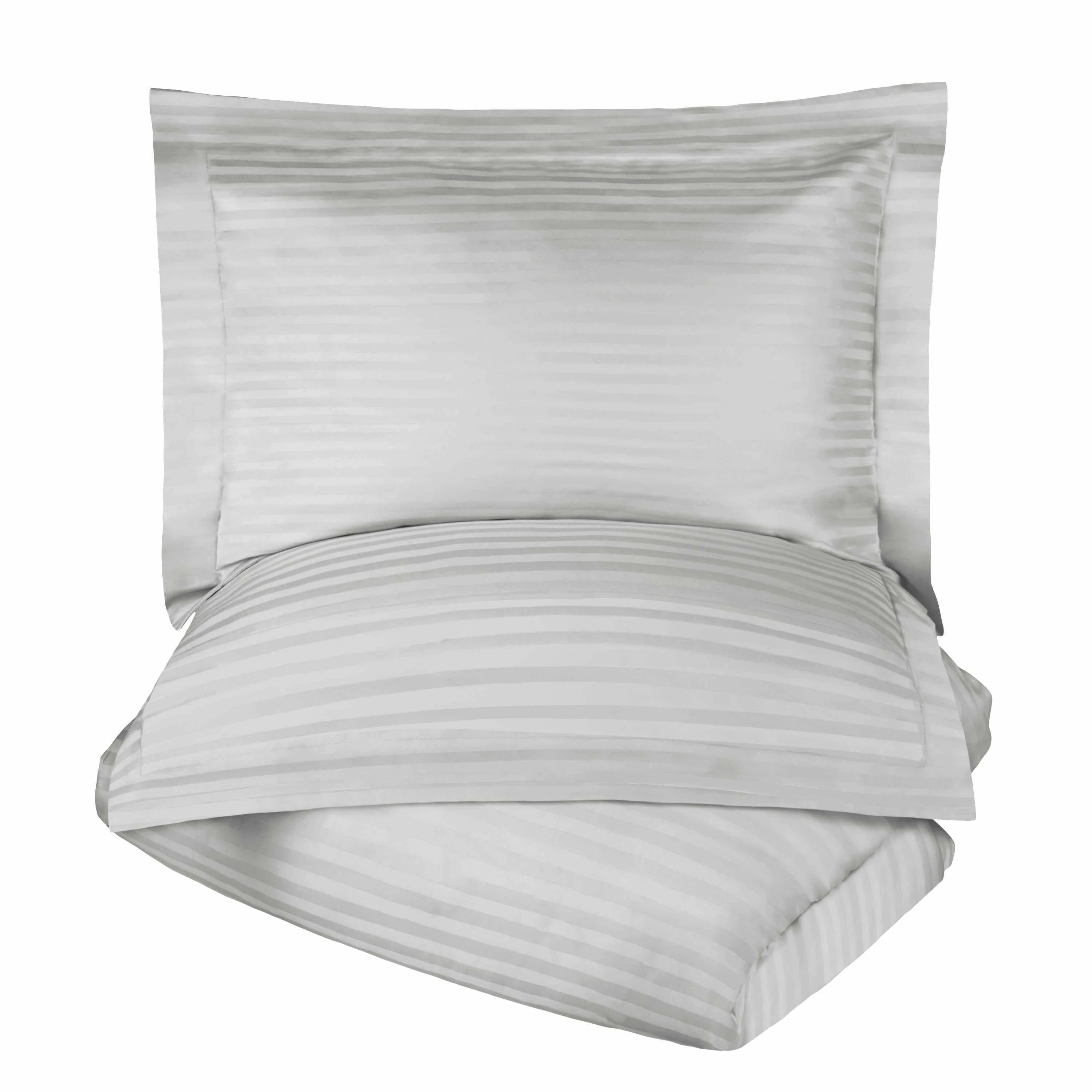 400 Thread Count Lightweight Stripe Egyptian Cotton Duvet Cover Set - Image 17