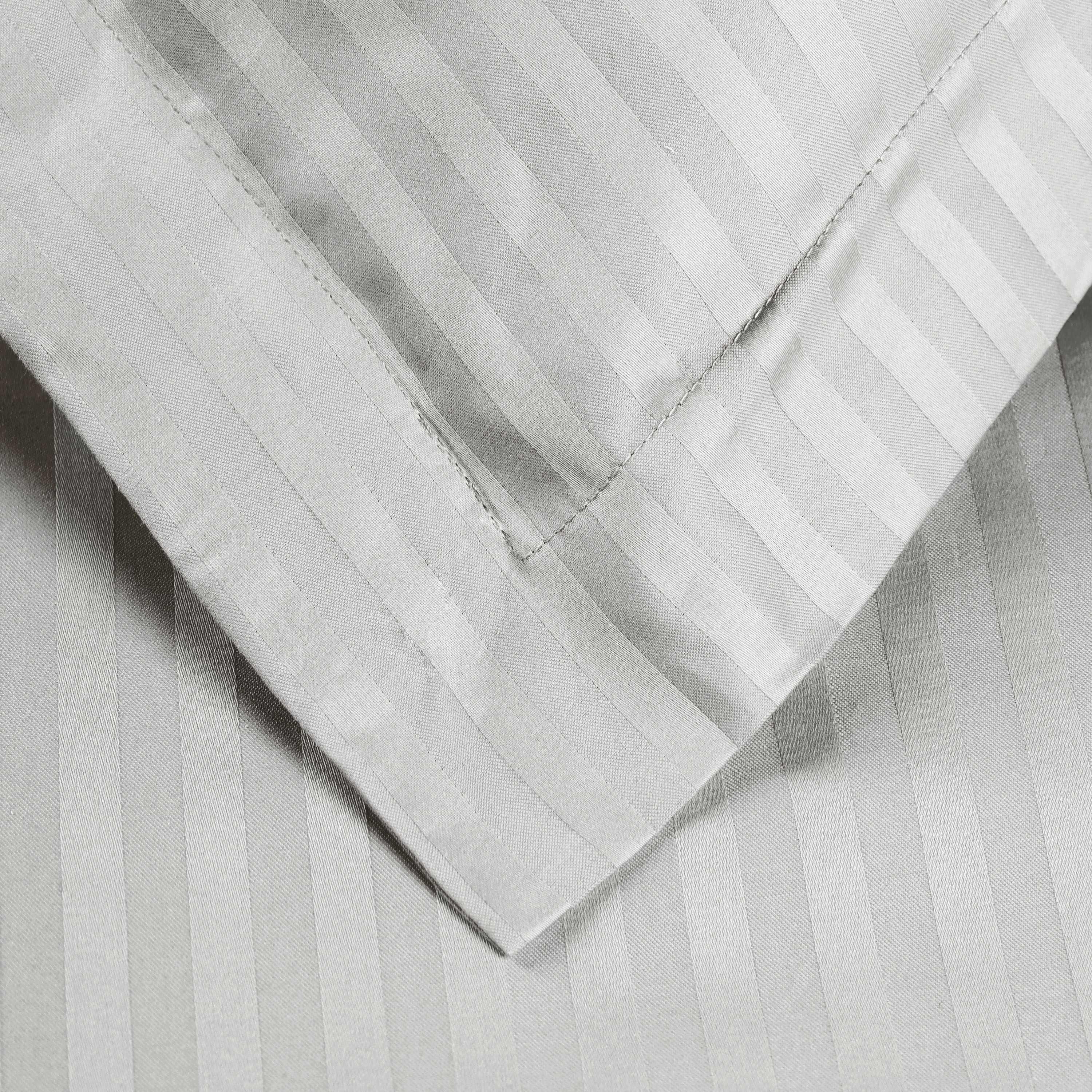 400 Thread Count Lightweight Stripe Egyptian Cotton Duvet Cover Set - Image 18