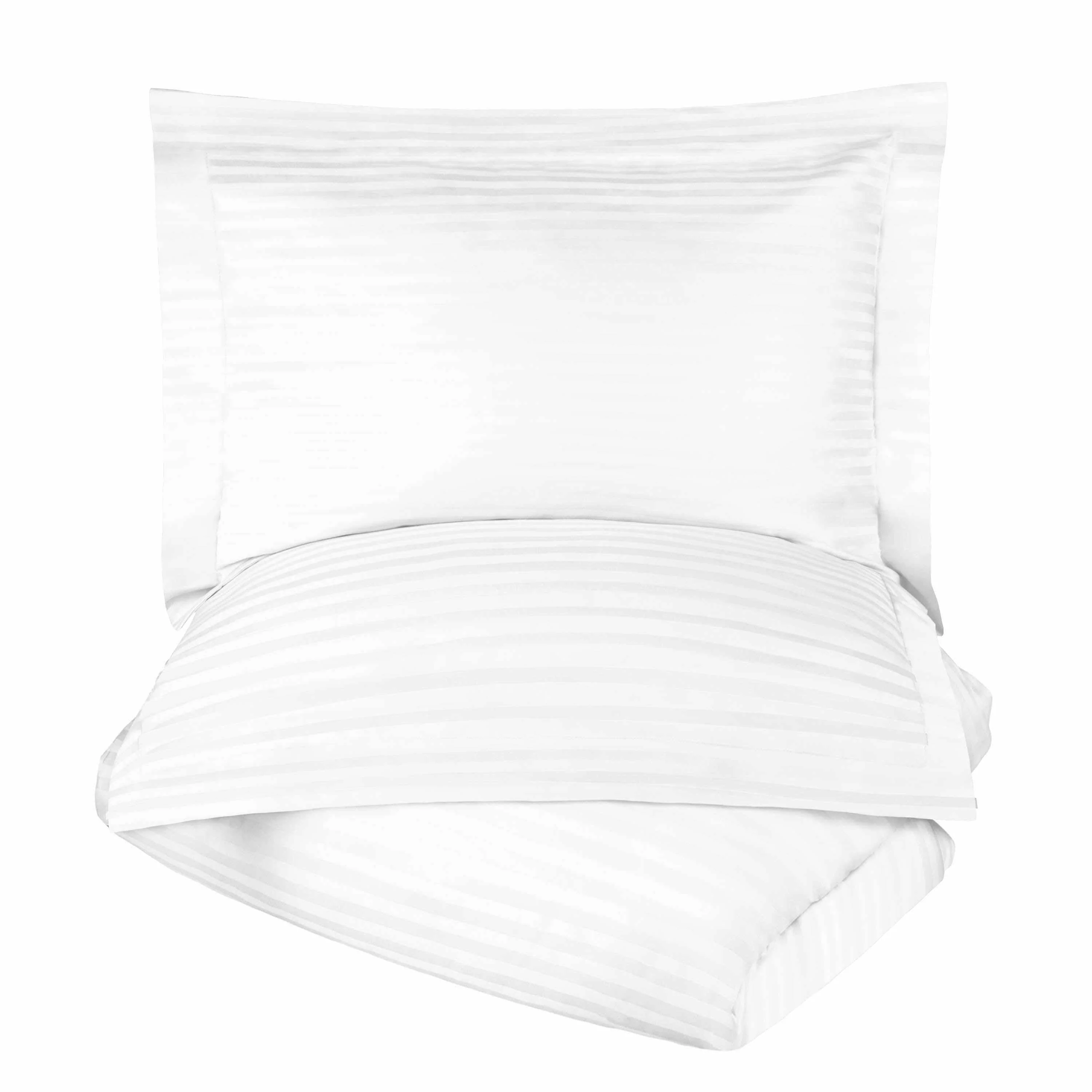 400 Thread Count Lightweight Stripe Egyptian Cotton Duvet Cover Set - Image 9