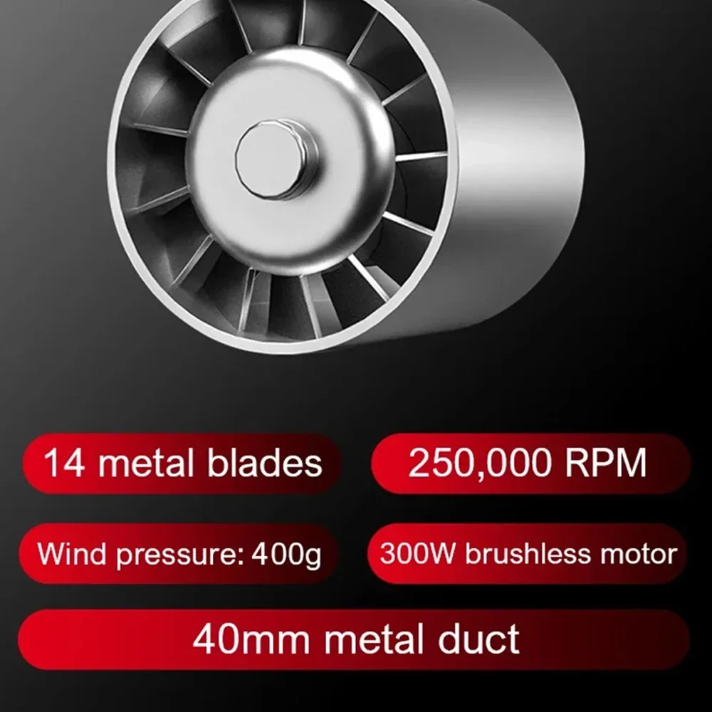 400000RPM Turbo Air Duster M18 Brushless Jet Fan Blower Electric Dust Cleaner - Image 5