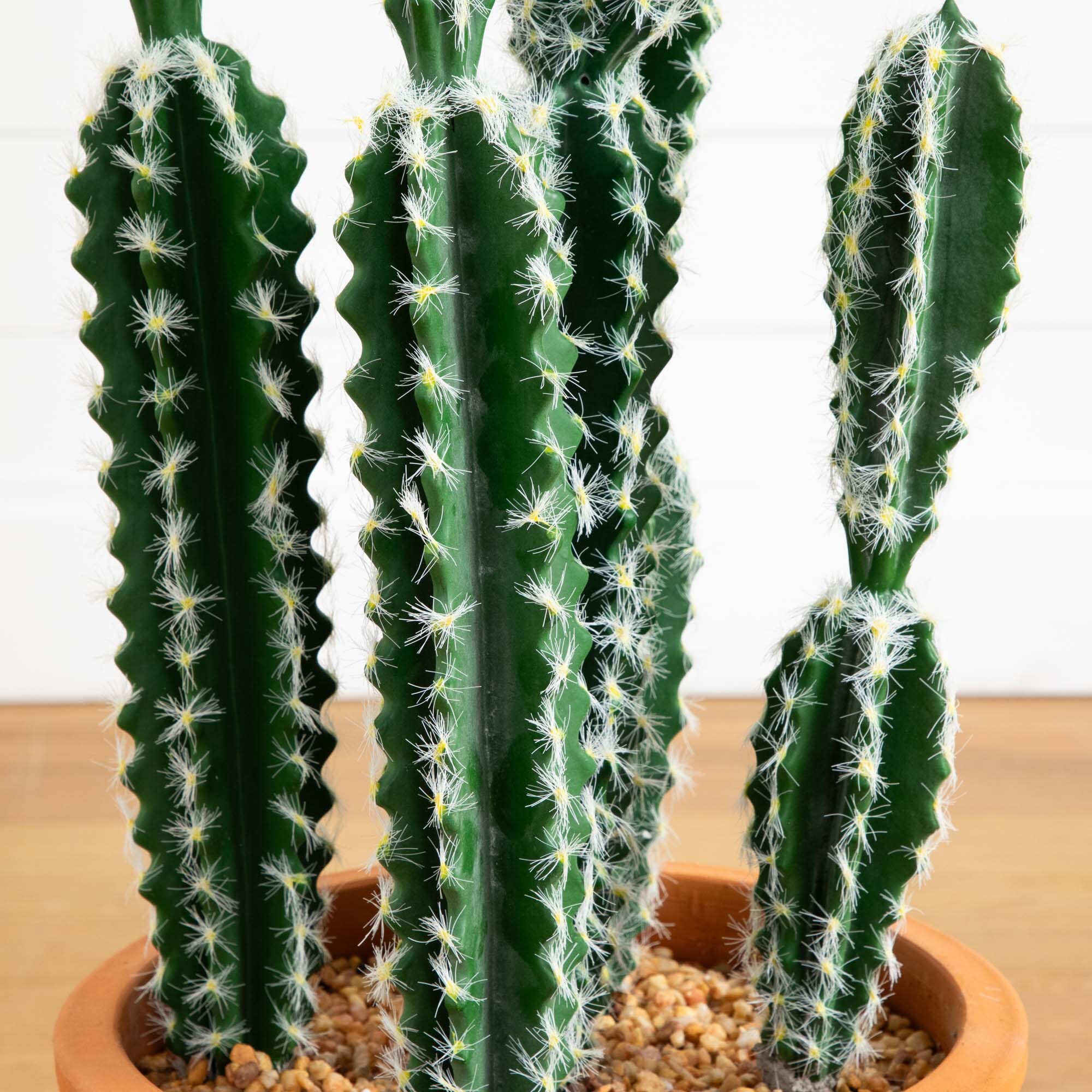 41” Artificial Cactus in Terracotta Planter - Image 2