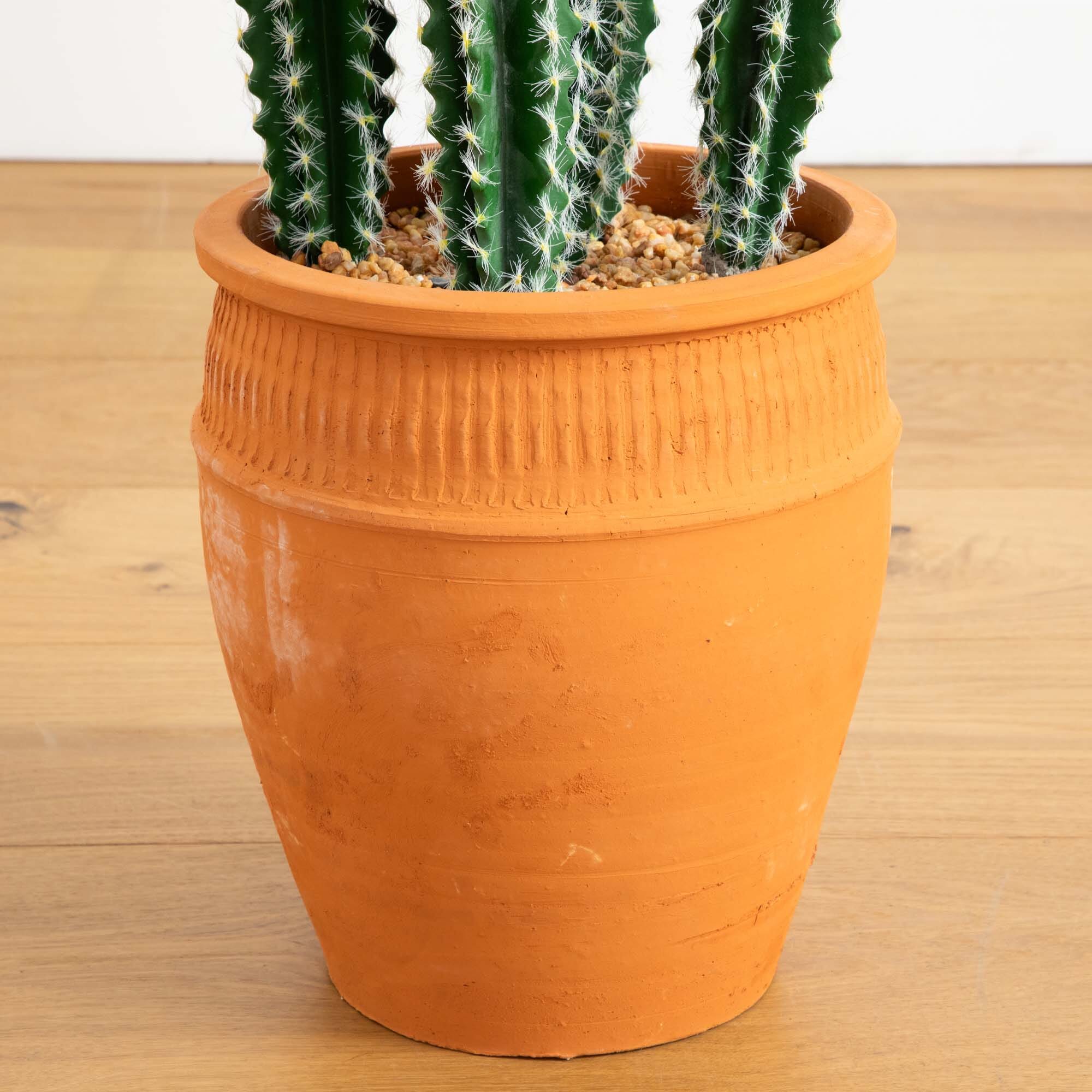 41” Artificial Cactus in Terracotta Planter - Image 4
