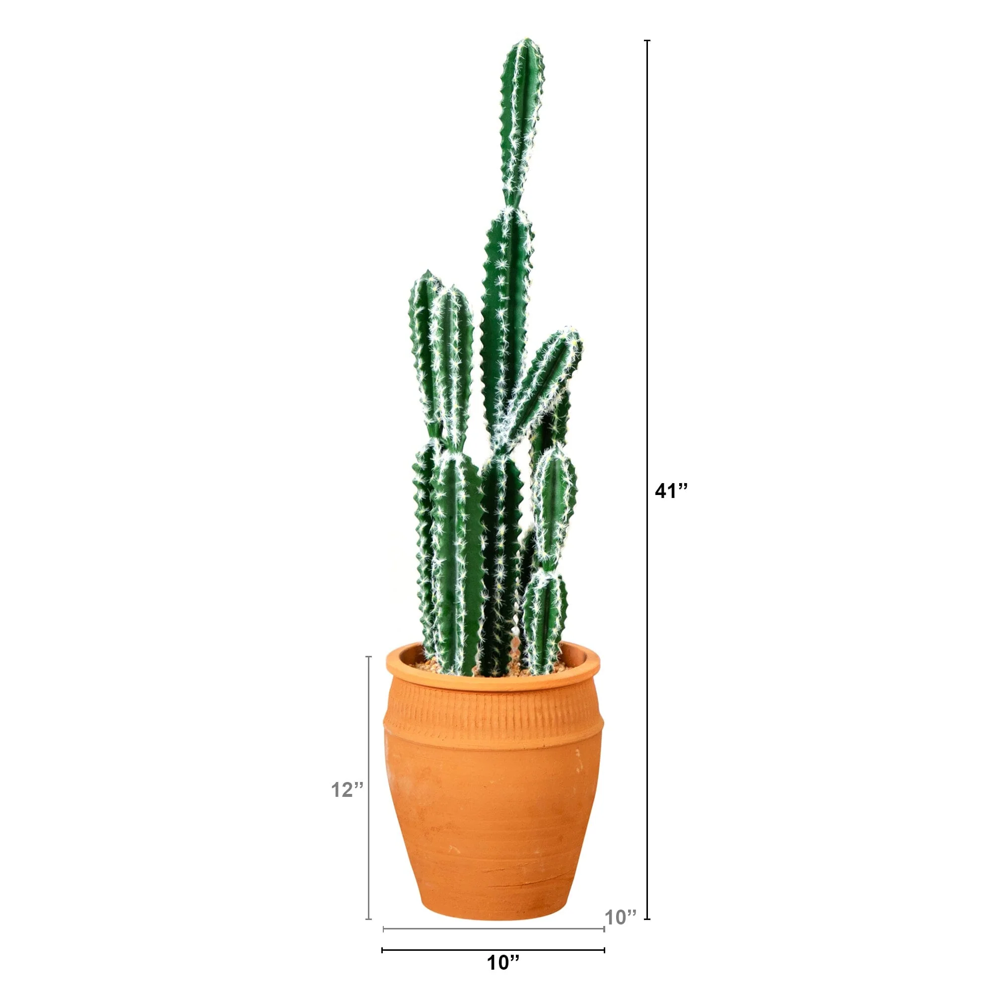 41” Artificial Cactus in Terracotta Planter - Image 6