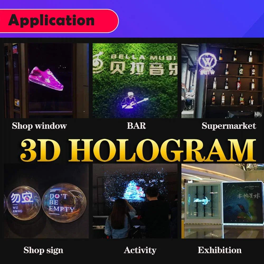 42CM WiFi 3D Hologram Fan Holographic Projector Advertising Display Light - Image 6