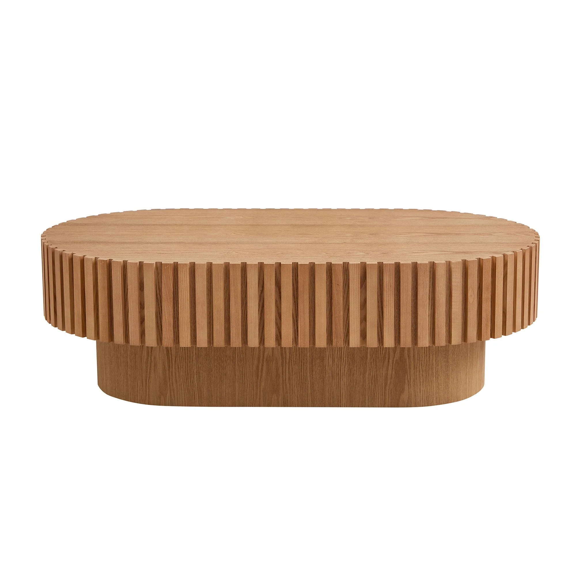 43.7 Inch Modern Handcrafted Drum Coffee Table - Image 3