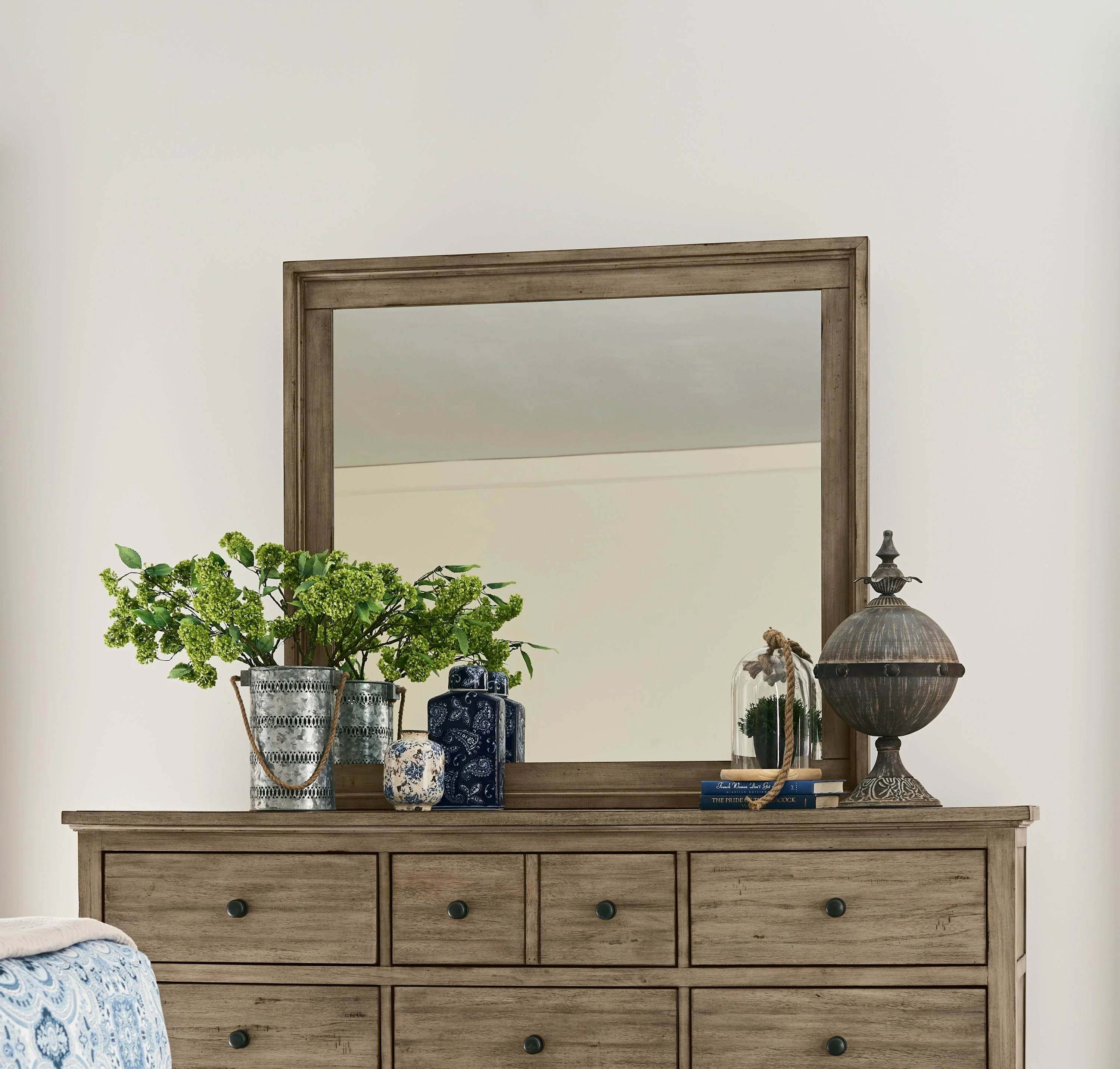 43" Orchard Grey Beveled Mirror - Image 3