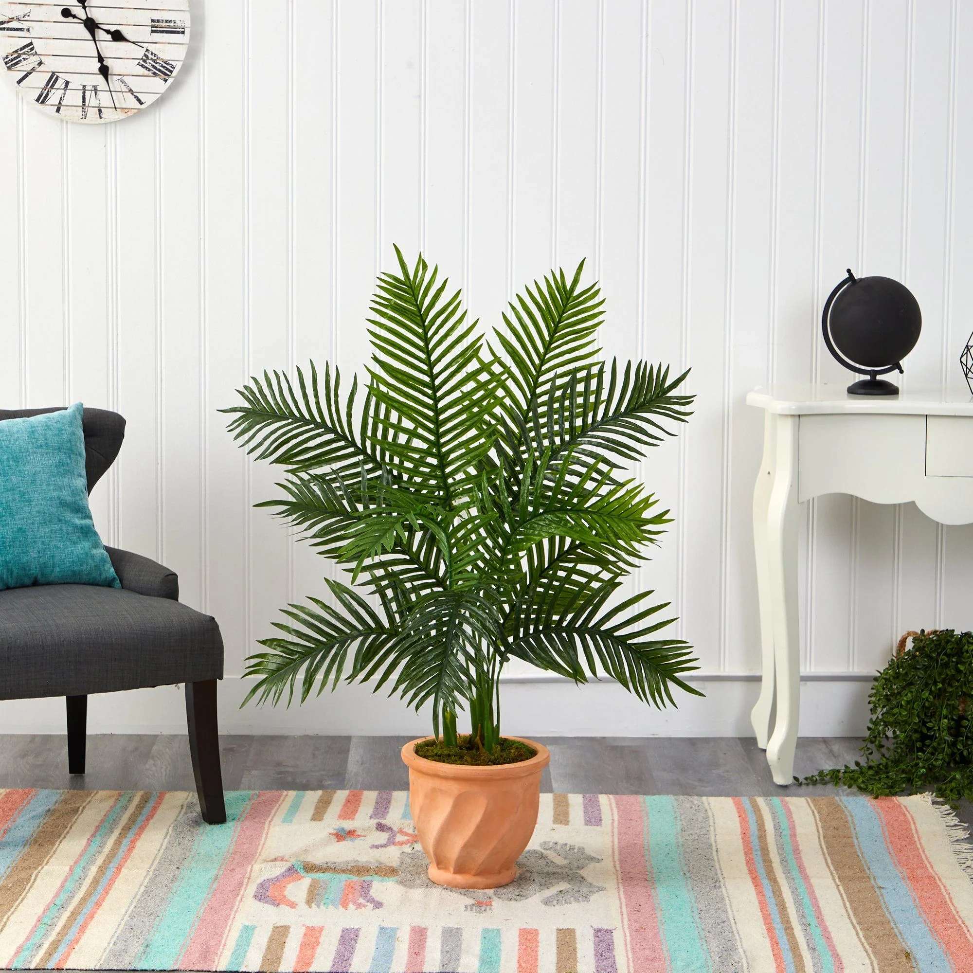 45” Areca Palm Artificial Tree in in Terra-Cotta Planter (Real Touch) - Image 3