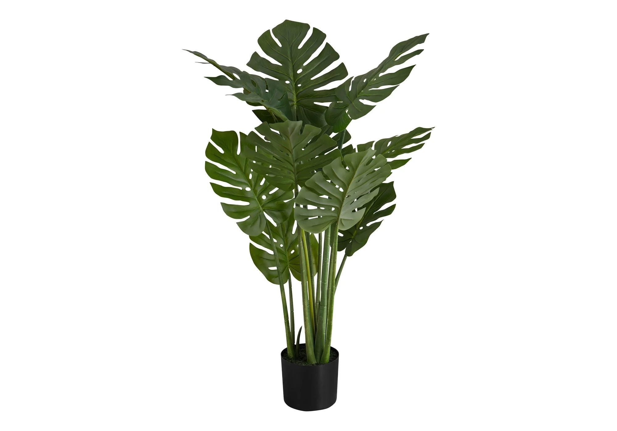 45" Tall, Artificial Plant, Monstera Tree, Indoor, Faux, Fake, Floor, Greenery, Potted, Real Touch, Decorative - Green / Black - Image 2