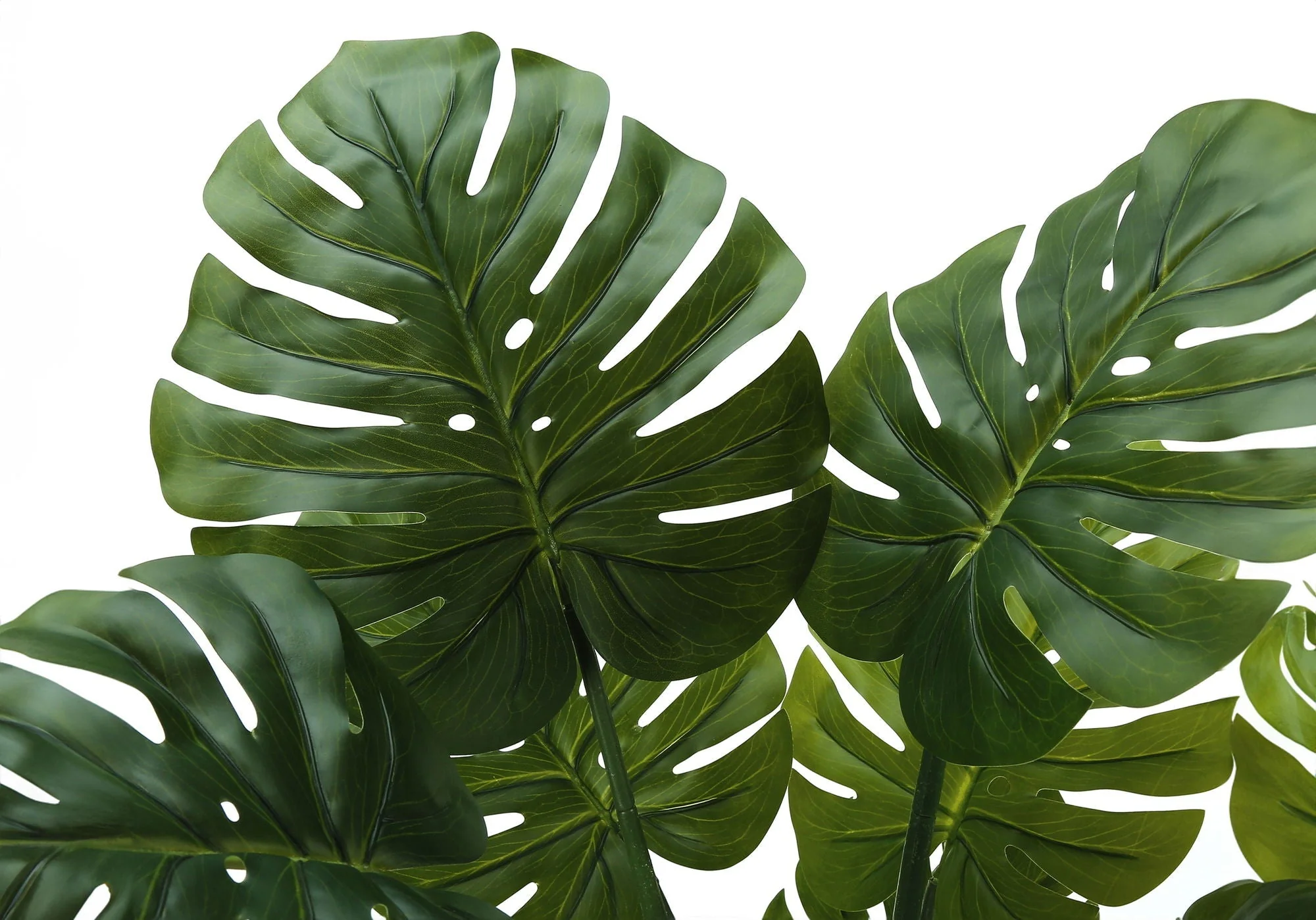 45" Tall, Artificial Plant, Monstera Tree, Indoor, Faux, Fake, Floor, Greenery, Potted, Real Touch, Decorative - Green / Black - Image 4