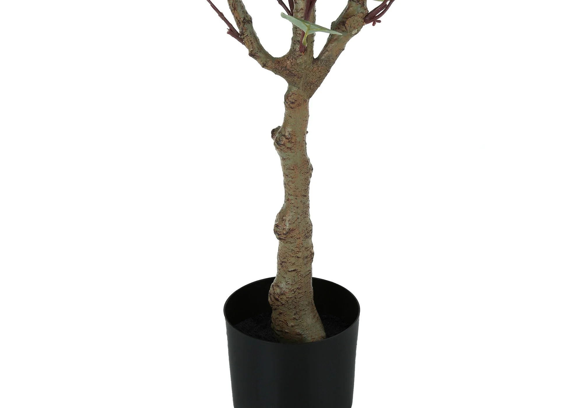 46" Tall, Artificial Plant, Eucalyptus Tree, Indoor, Faux, Fake, Floor, Greenery, Potted, Decorative - Green / Black - Image 4