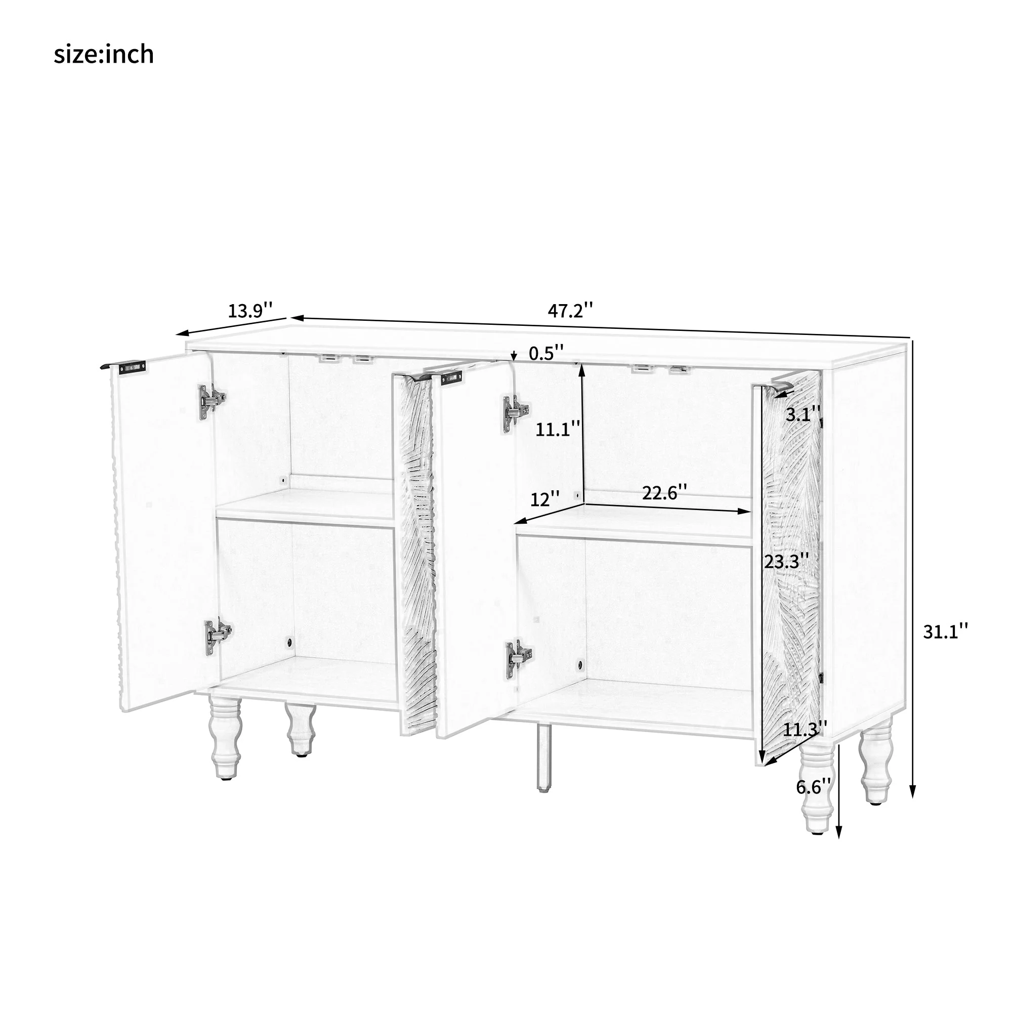 47.2'' Modern TV Stand - Image 3