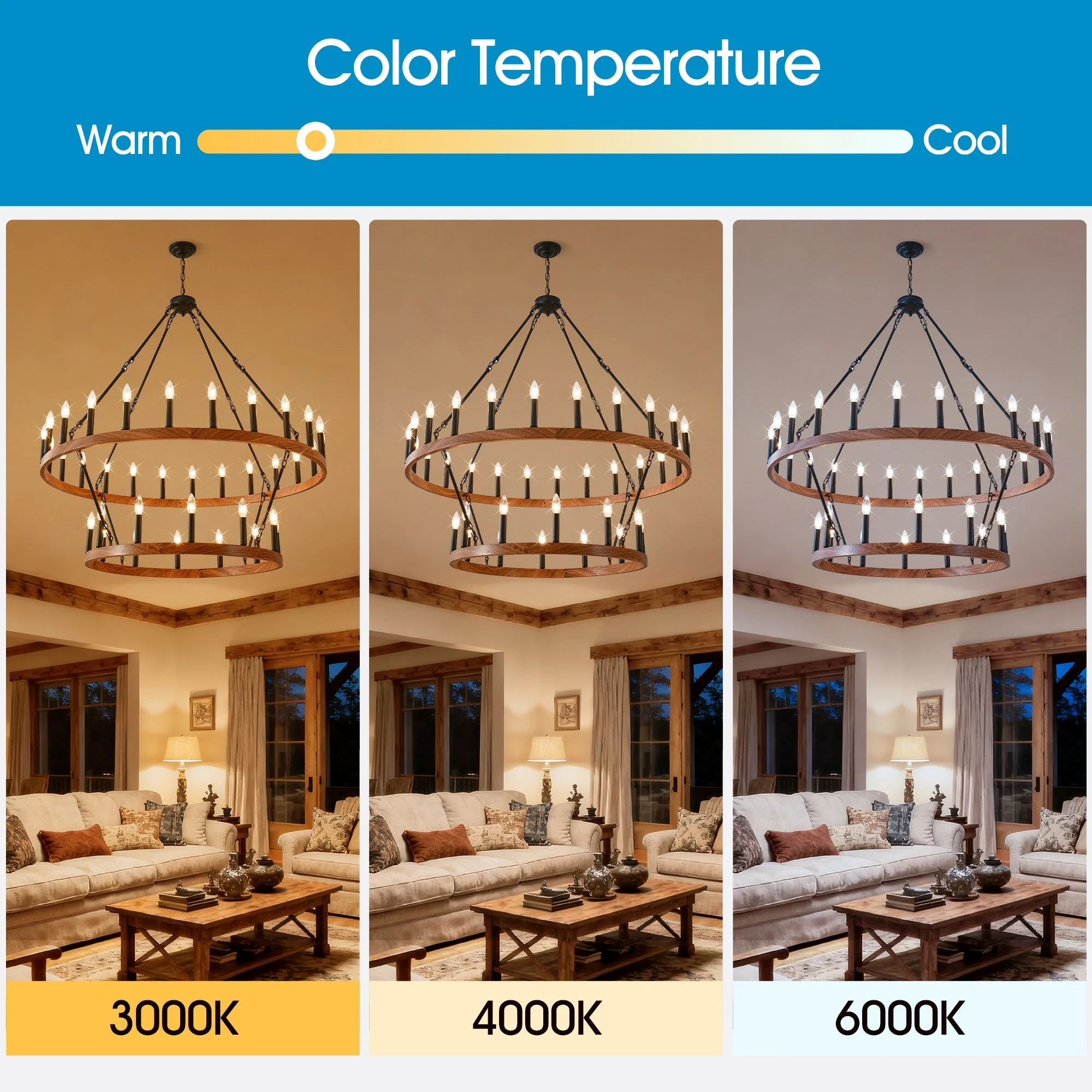 47.24 Inch Large Wagon Wheel Chandelier - Image 16