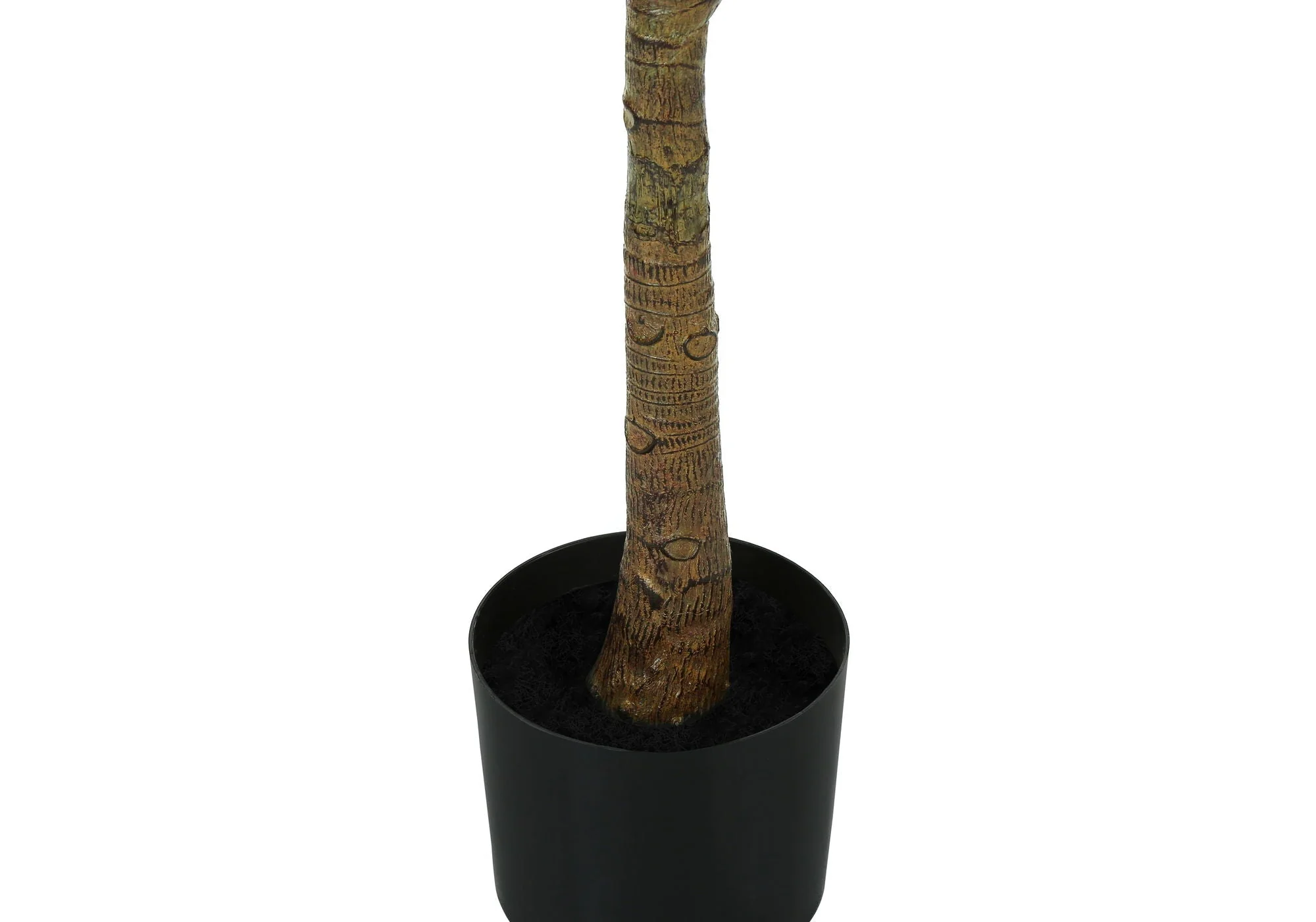 47" Tall, Artificial Plant, Fiddle Tree, Indoor, Fake, Floor, Greenery, Potted, Real Touch, Decorative - Green / Black - Image 2