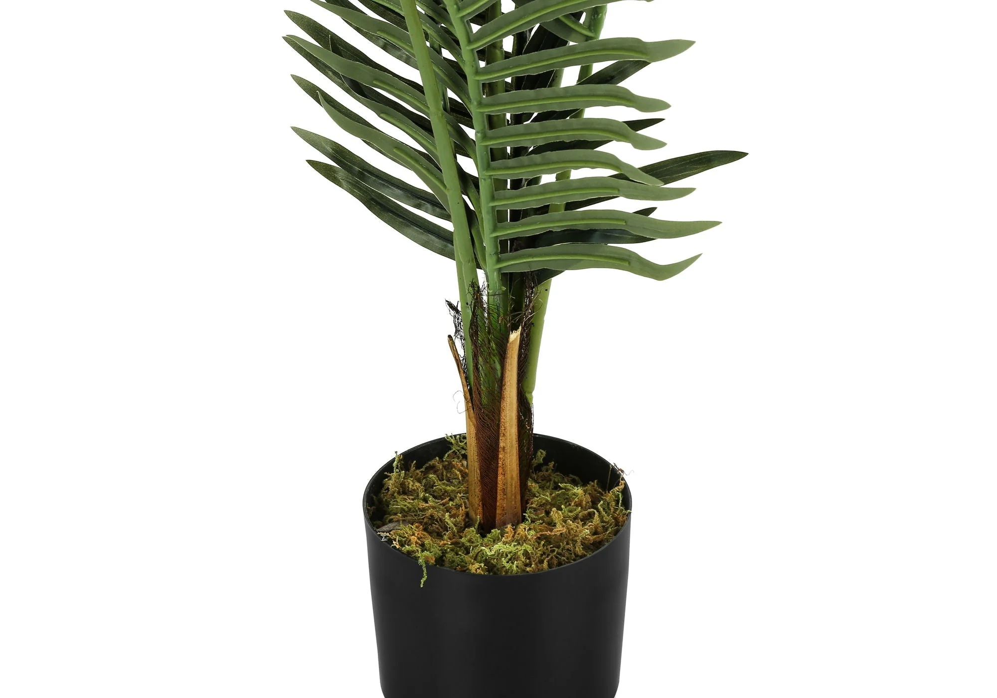 47" Tall, Artificial Plant, Palm Tree, Indoor, Faux, Fake, Floor, Greenery, Potted, Real Touch, Decorative - Green / Black - Image 2