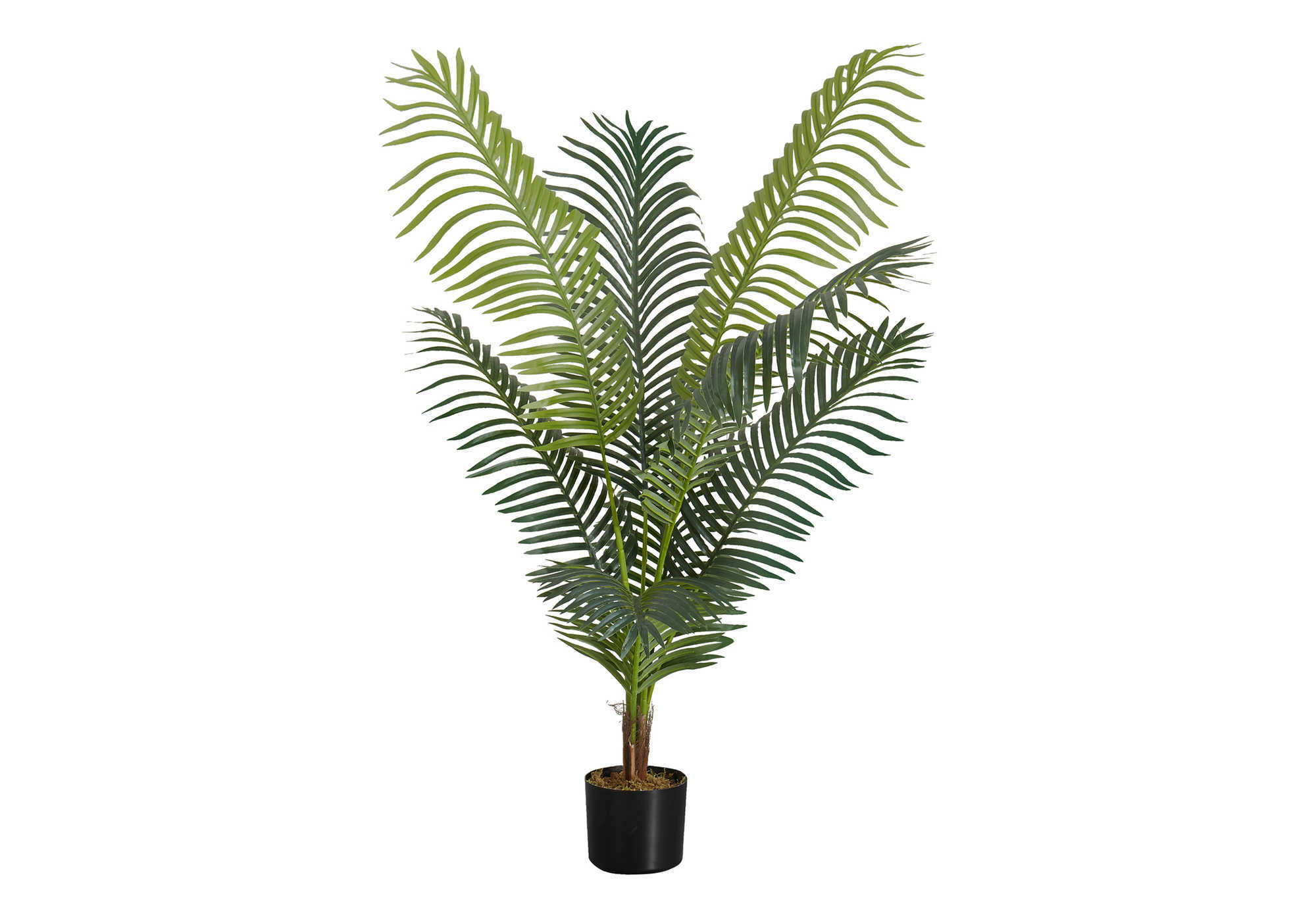 47" Tall, Artificial Plant, Palm Tree, Indoor, Faux, Fake, Floor, Greenery, Potted, Real Touch, Decorative - Green / Black - Image 3