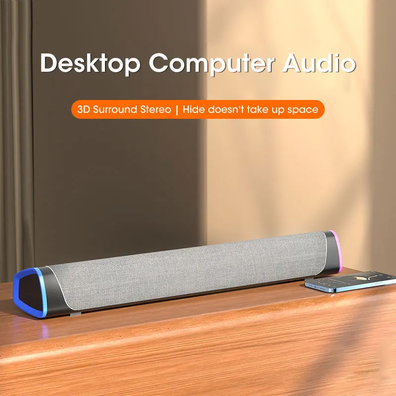 4D Computer Bluetooth Speaker Bar – Stereo Sound Subwoofer - Image 2