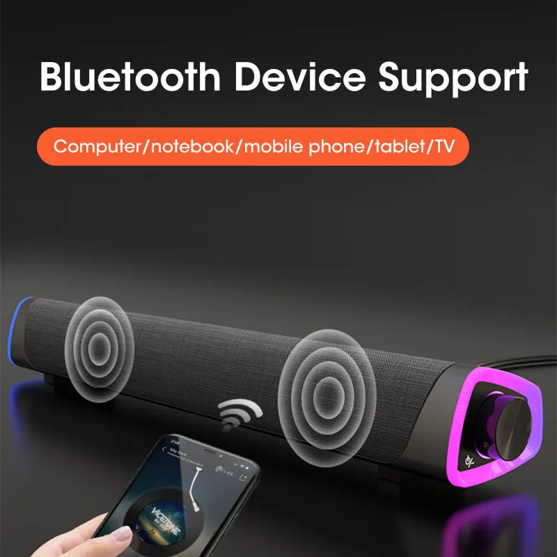 4D Computer Bluetooth Speaker Bar – Stereo Sound Subwoofer - Image 5