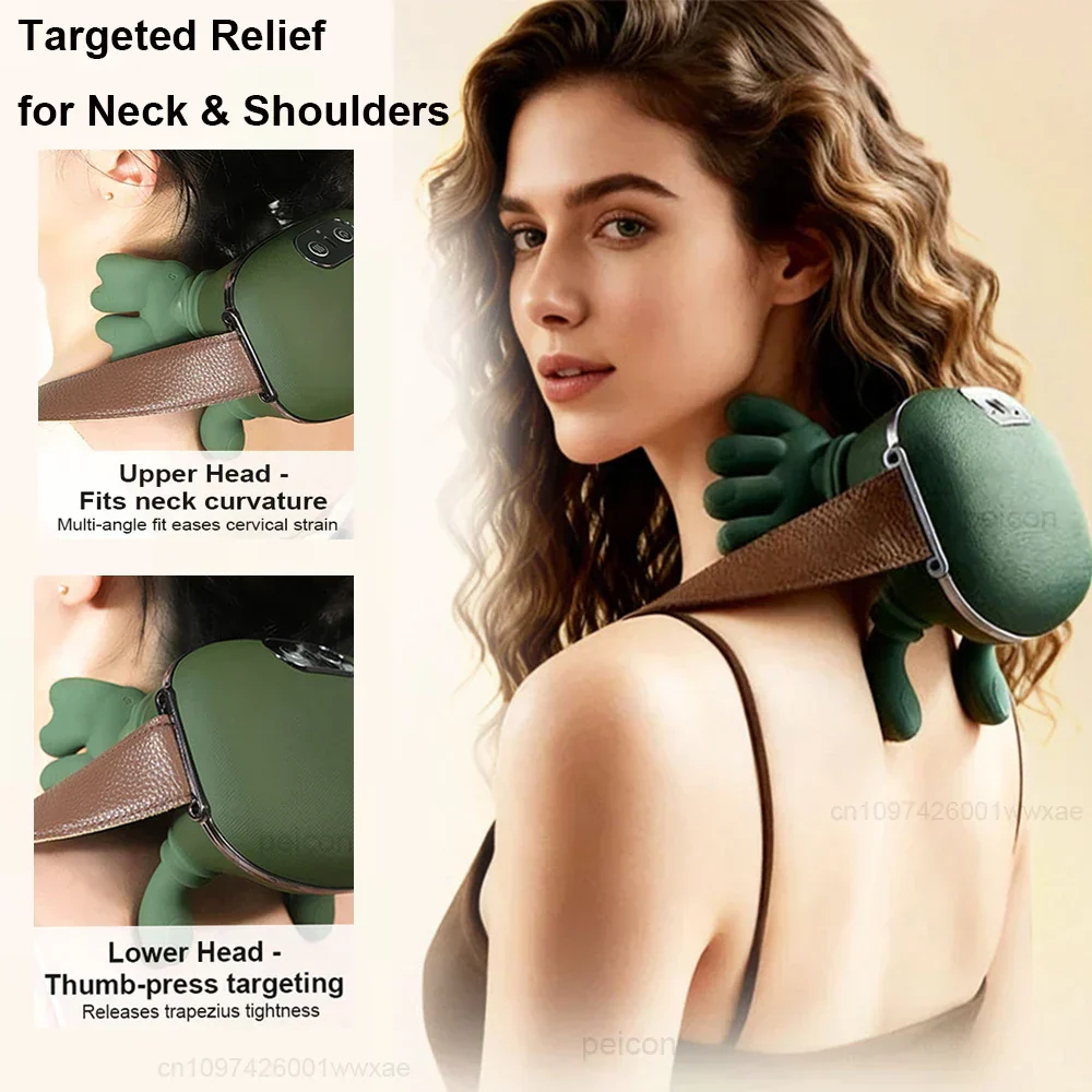 4D Kneading Neck Shoulder Massager Portable Deep Tissue Massage Tool - Image 2