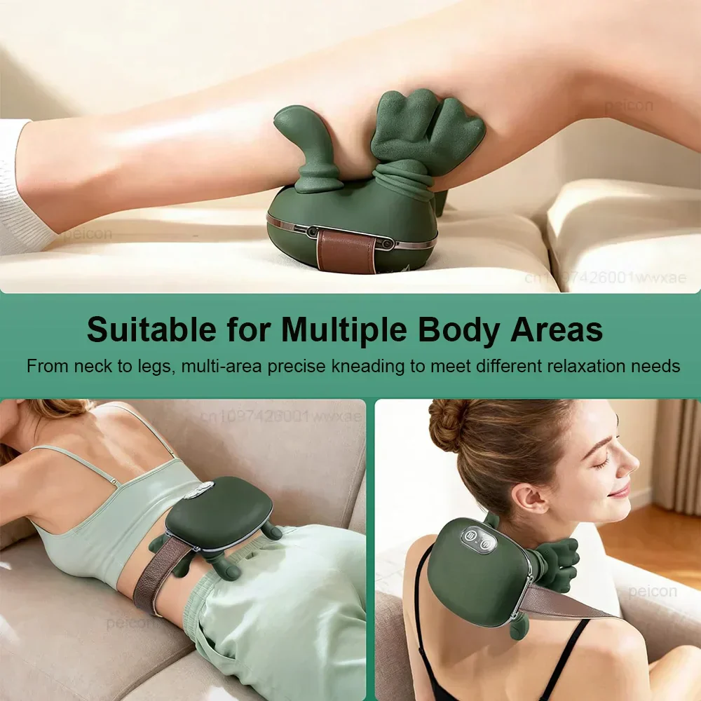 4D Kneading Neck Shoulder Massager Portable Deep Tissue Massage Tool - Image 3