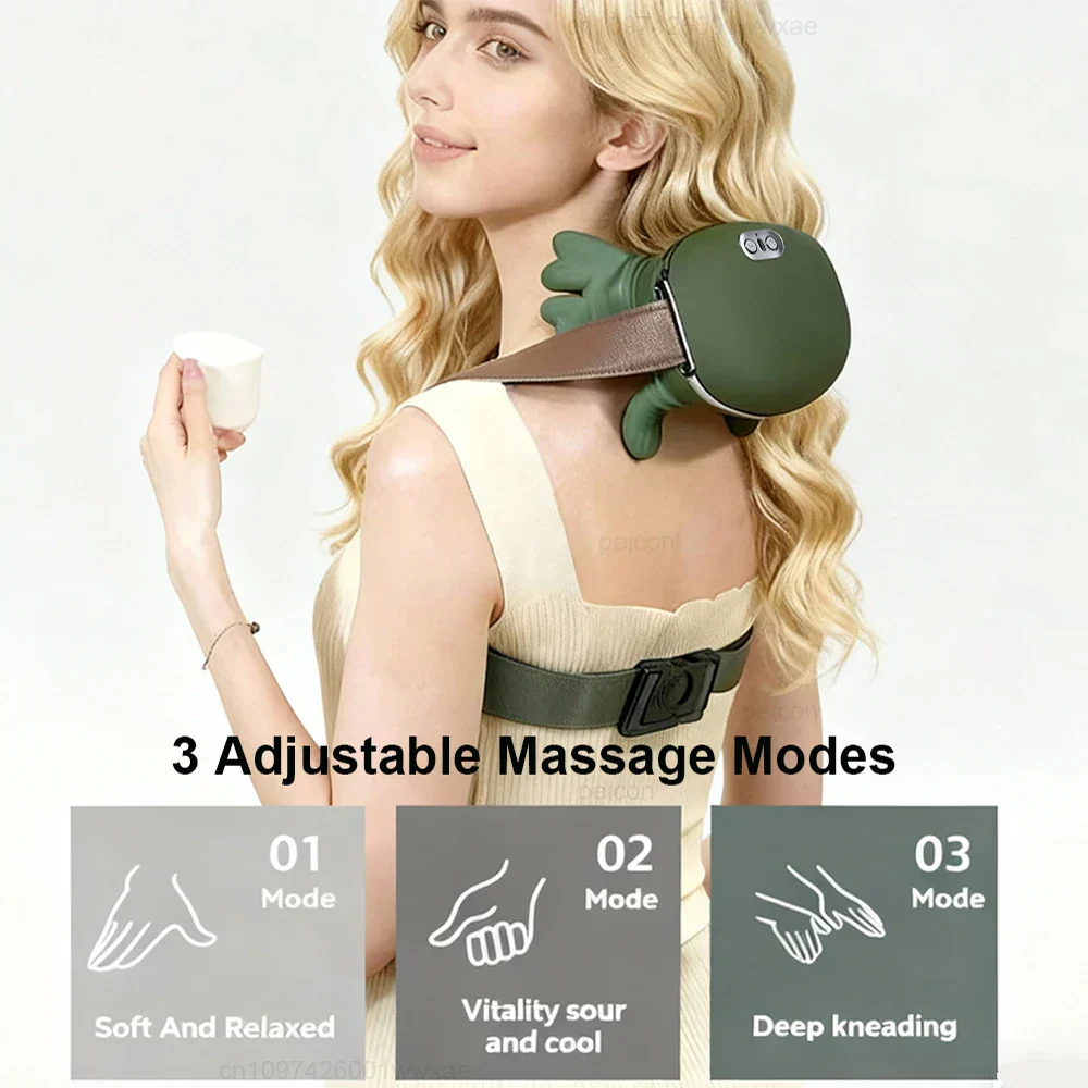 4D Kneading Neck Shoulder Massager Portable Deep Tissue Massage Tool - Image 5