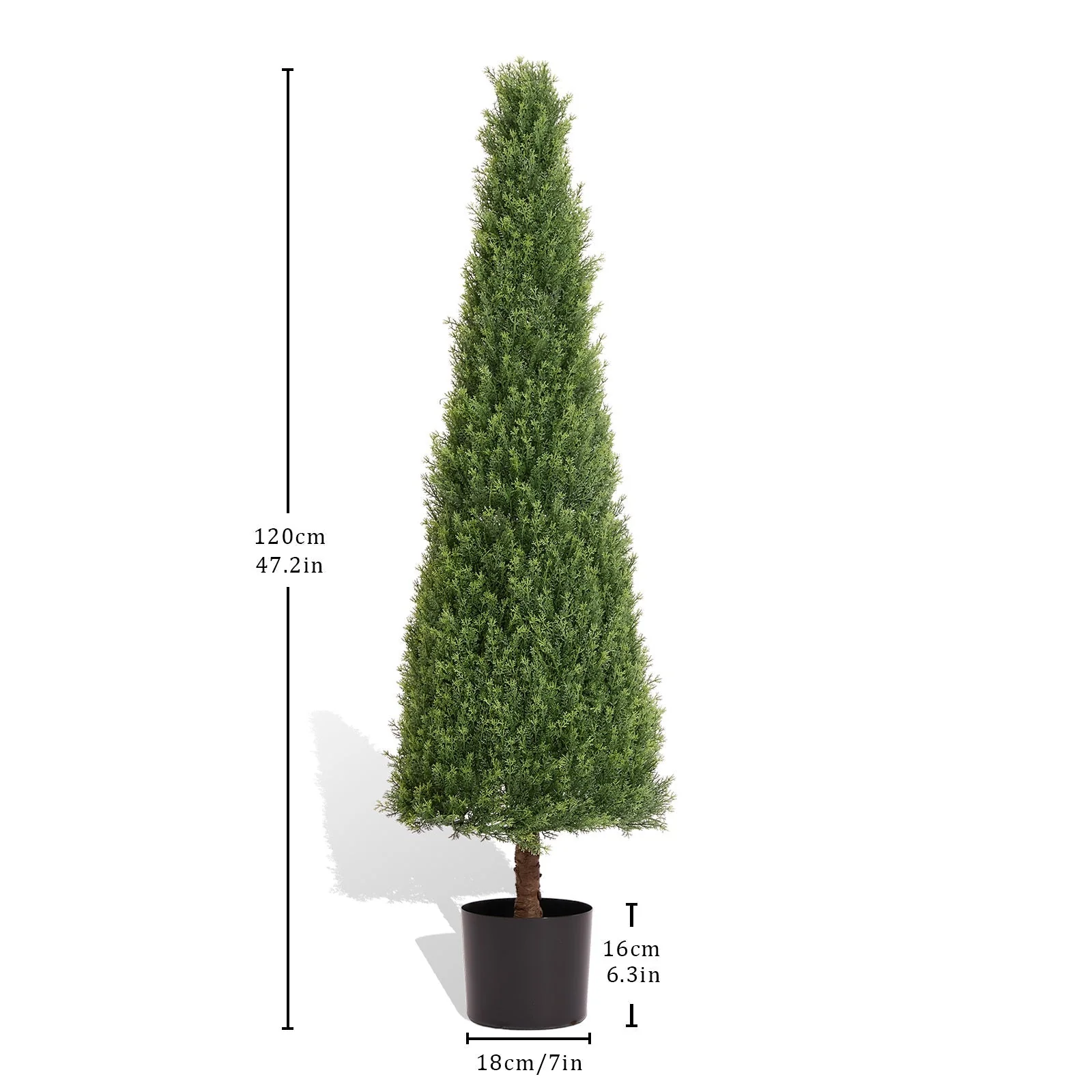 4FT Conical Topiary Cedar Trees Artificial Outdoor Set of 2 - Image 3