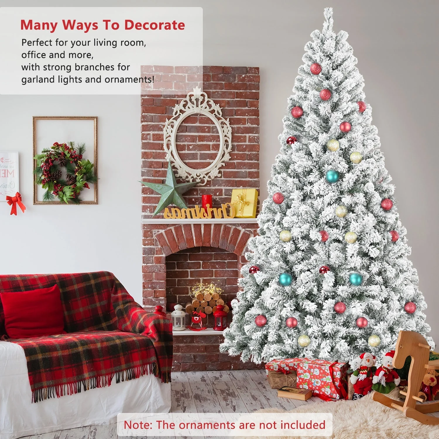 4FT Flocked Christmas Tree with 233 Tips - Image 6