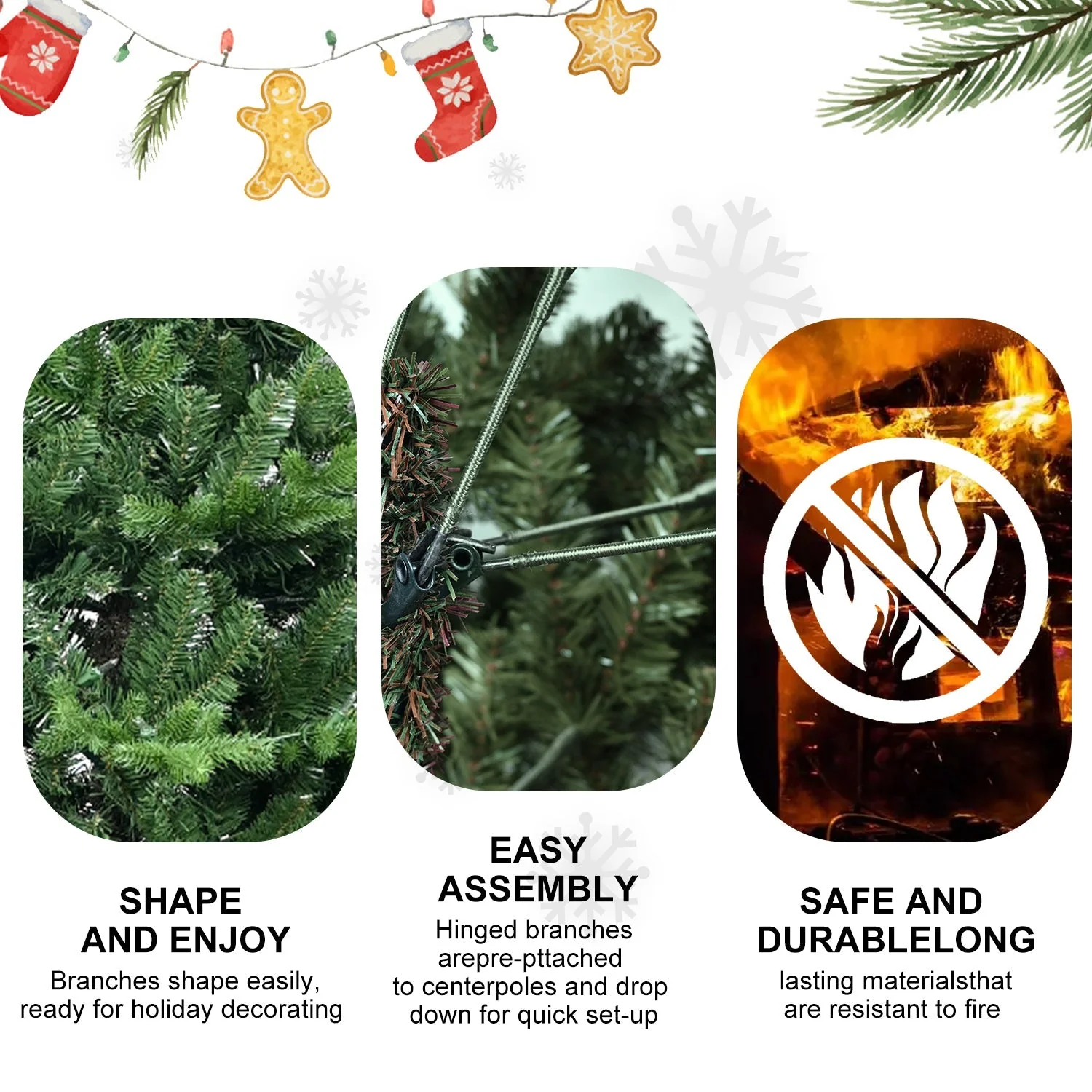 4FT Green PVC and PE Christmas Tree with 919 Tips - Image 5