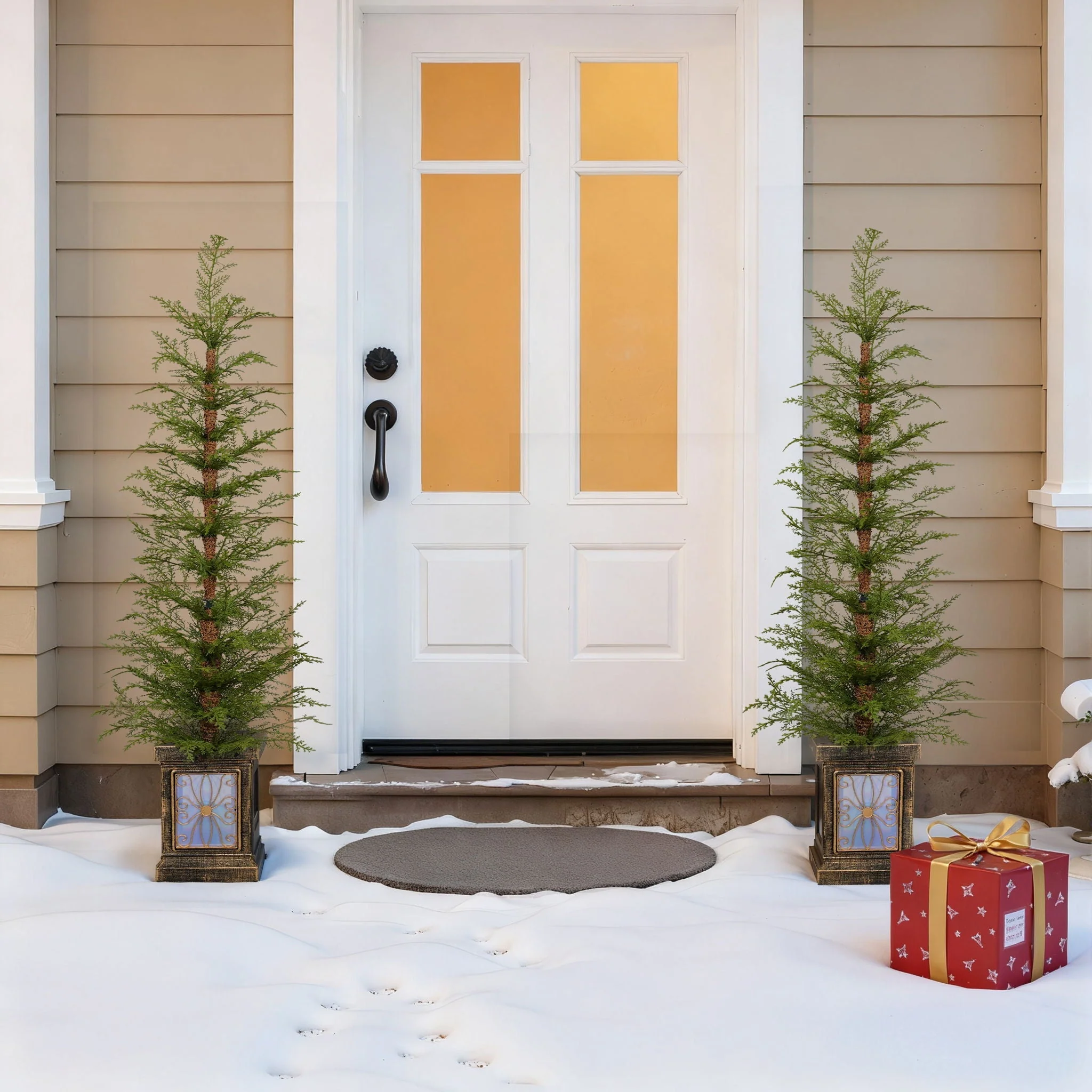 4Ft Pre Lit Artificial Christmas 2 Piece Set - Green - Image 3