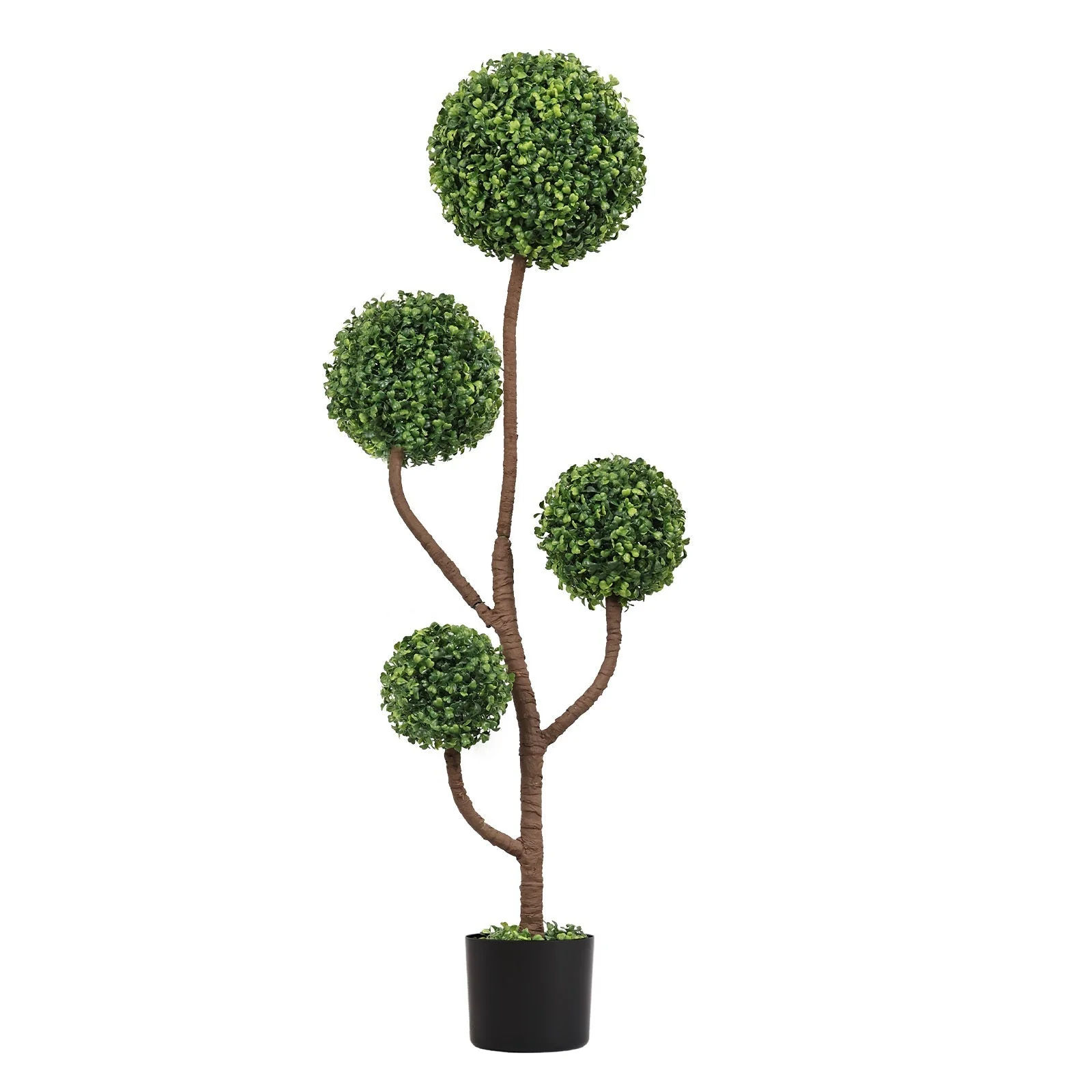 4FT Tall Artificial Boxwood Topiary Tree - Image 2