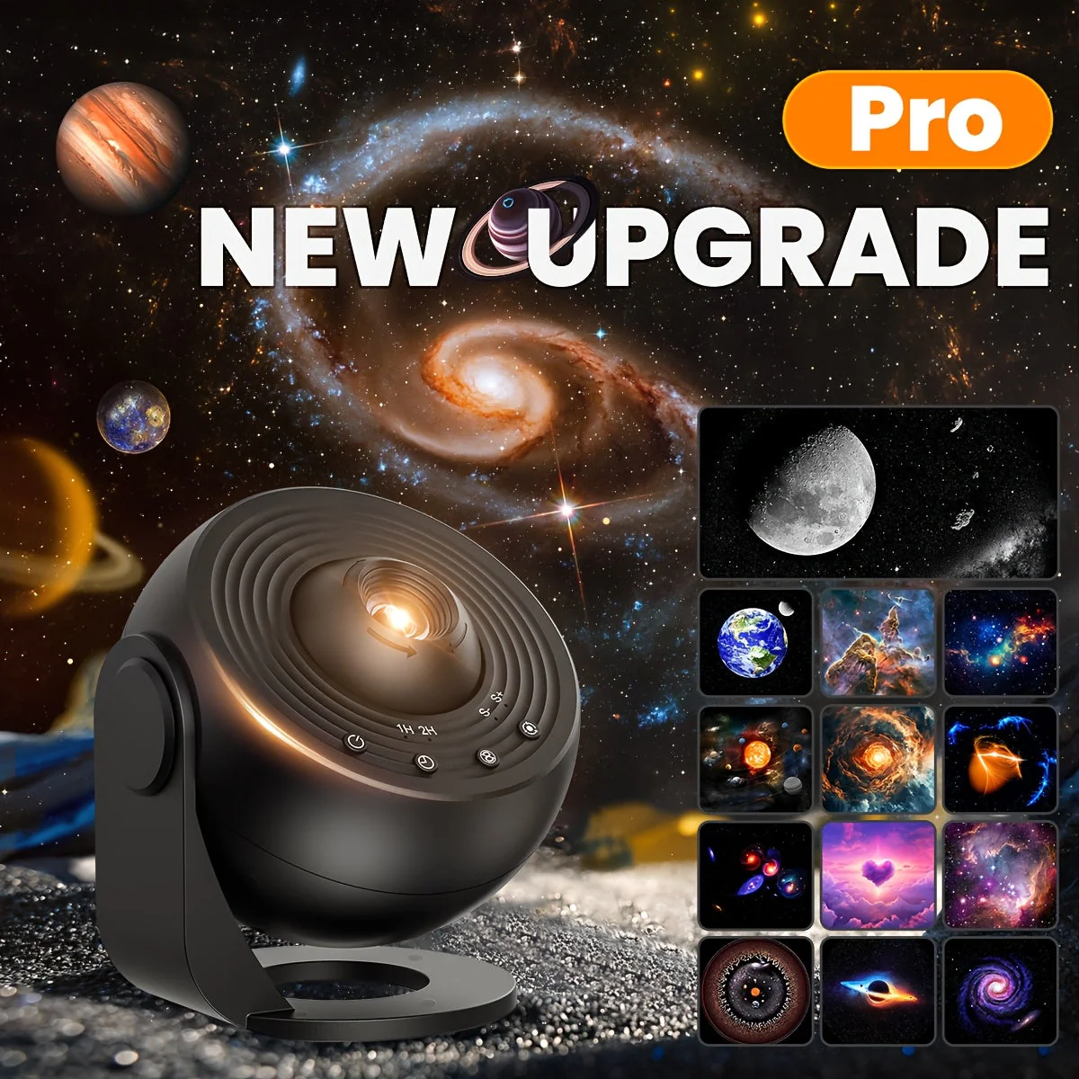 4K Galaxy Projector for Bedroom with 13 Films - HD Star & Earth Night Light Moktan Sabai - Image 11
