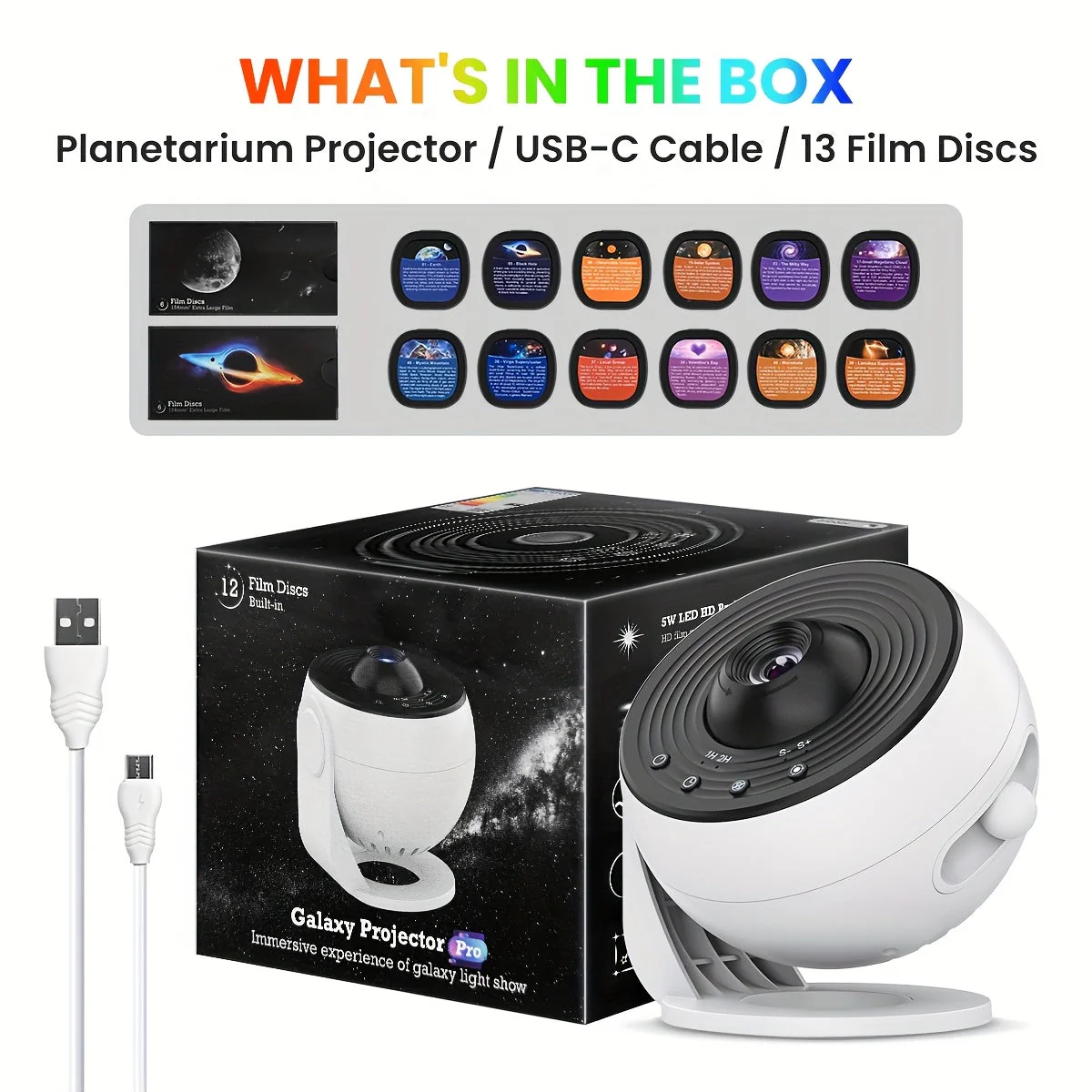 4K Galaxy Projector for Bedroom with 13 Films - HD Star & Earth Night Light Moktan Sabai - Image 5