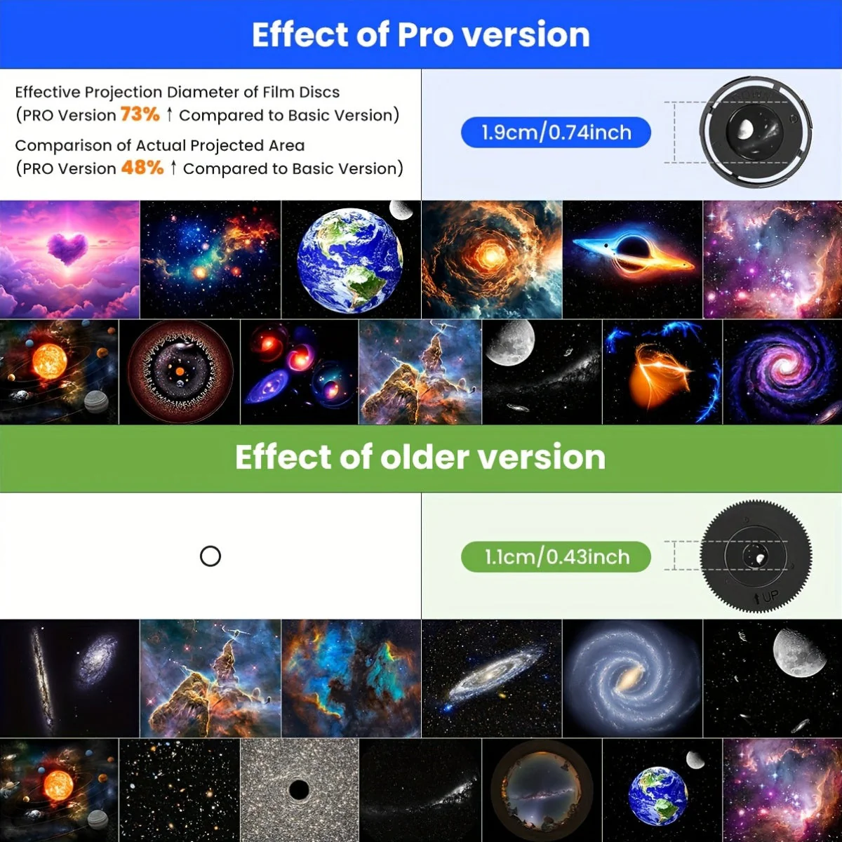 4K Galaxy Projector for Bedroom with 13 Films - HD Star & Earth Night Light Moktan Sabai - Image 6