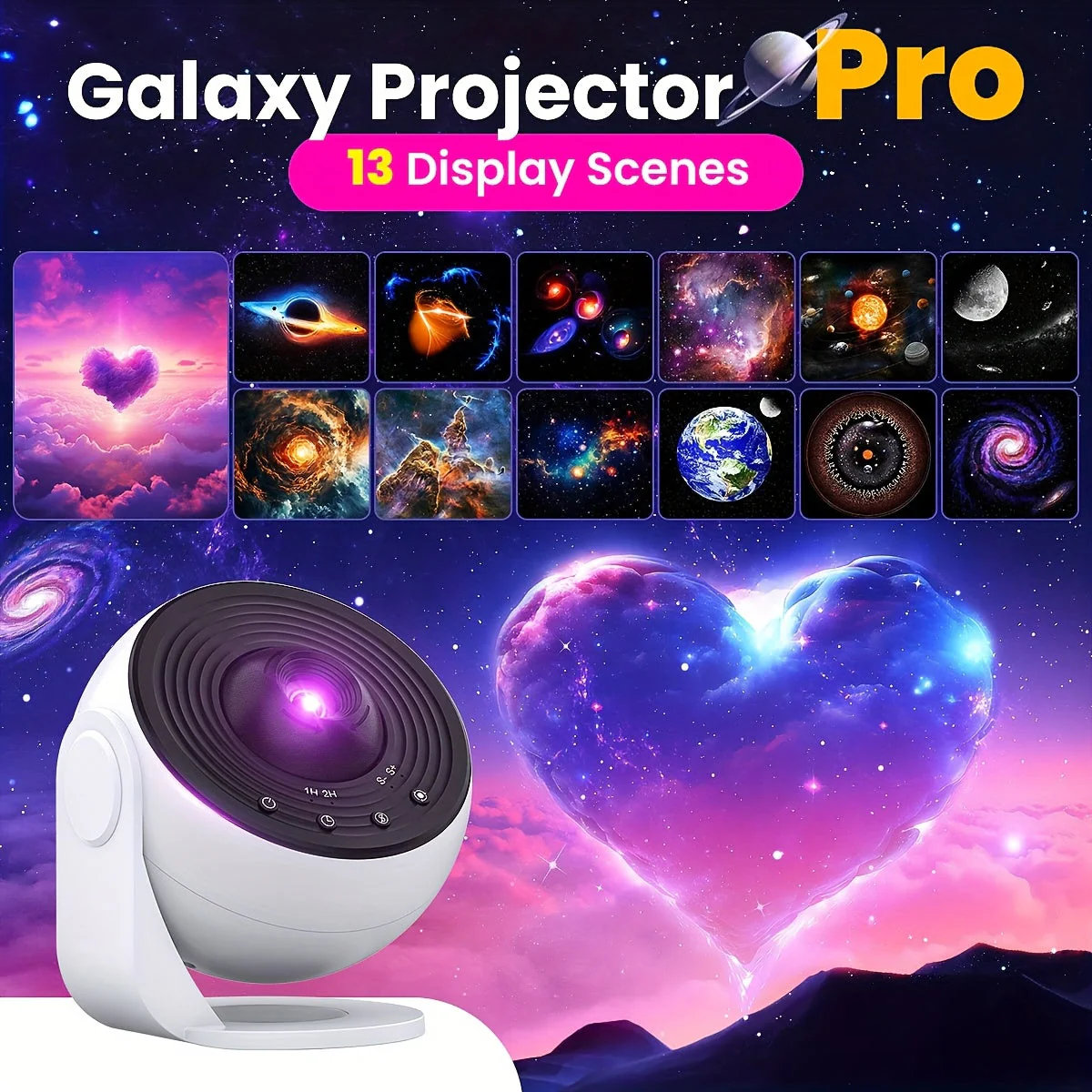 4K Galaxy Projector for Bedroom with 13 Films - HD Star & Earth Night Light Moktan Sabai - Image 8
