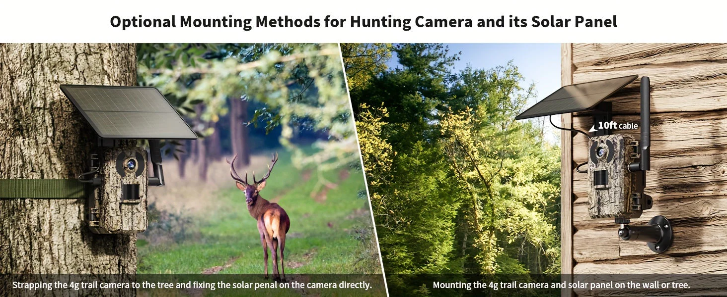 4K Hunting Trail Camera with 4G Live View, Solar Powered & Auto Night Vision - Image 10