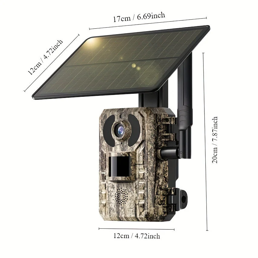 4K Hunting Trail Camera with 4G Live View, Solar Powered & Auto Night Vision - Image 2