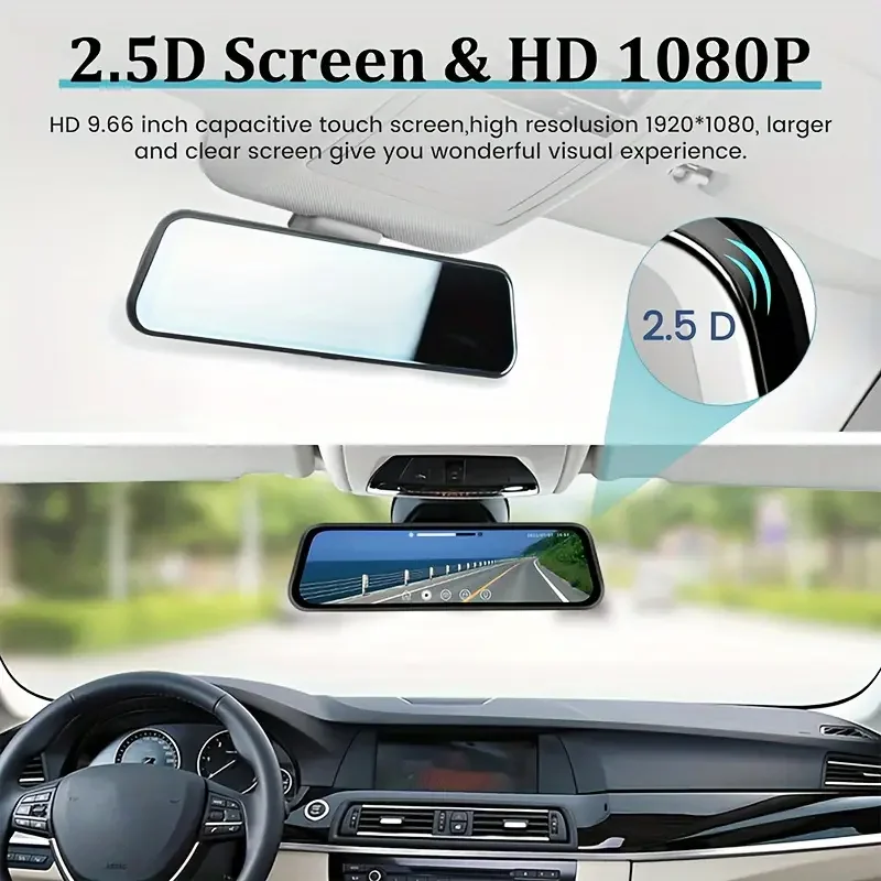 4K Mirror Dash Cam with Touch Screen, Front Rear Dual Recording & Night Vision - Image 4