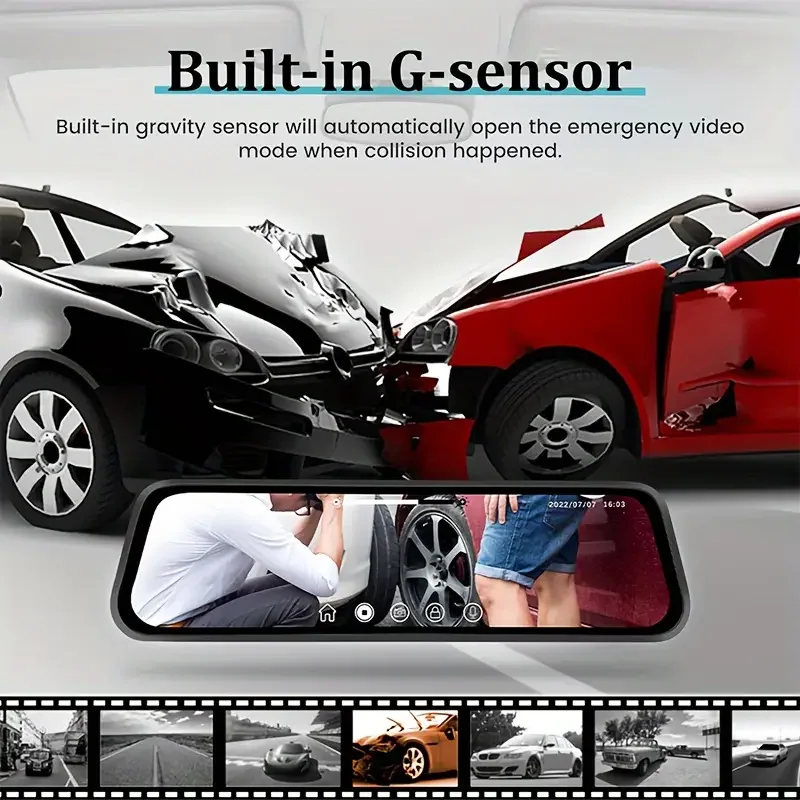 4K Mirror Dash Cam with Touch Screen, Front Rear Dual Recording & Night Vision - Image 5