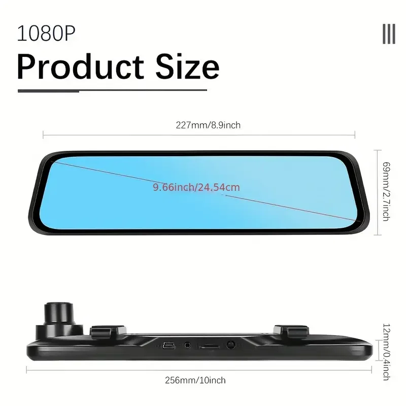 4K Mirror Dash Cam with Touch Screen, Front Rear Dual Recording & Night Vision - Image 6