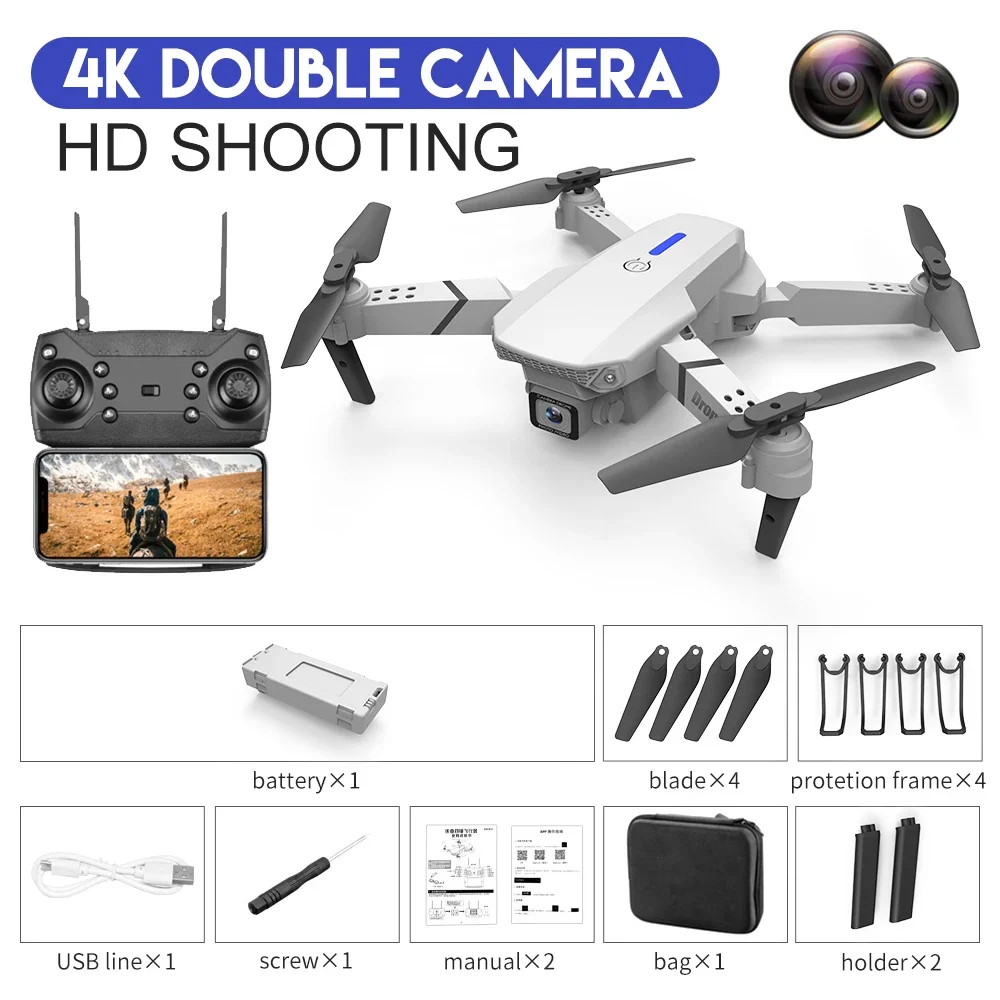 4K WiFi FPV Drone Foldable Quadcopter HD Camera Altitude Hold RC - Image 4