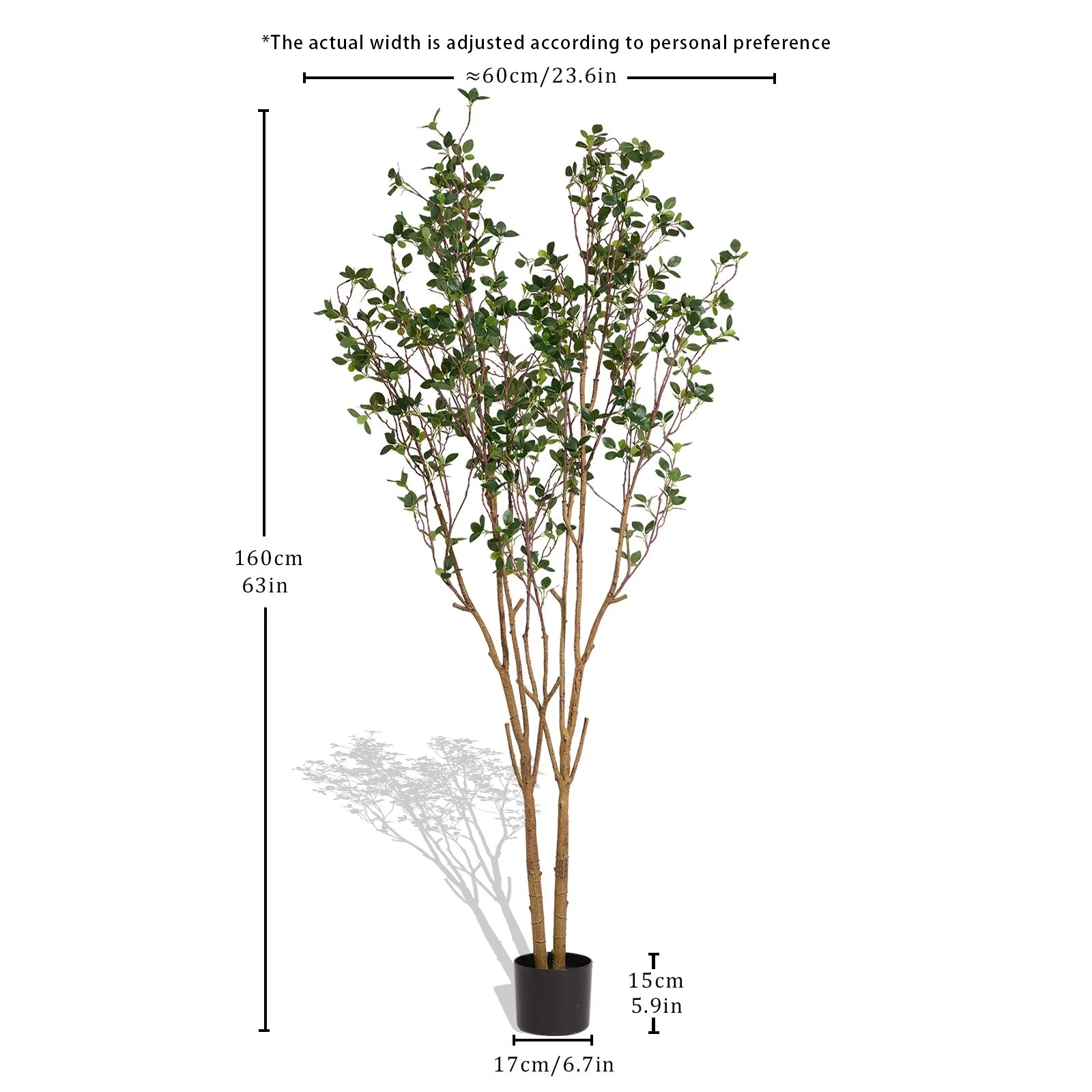 5.2FT Artificial Tree Graceful Evergreen Faux Plant - Image 2