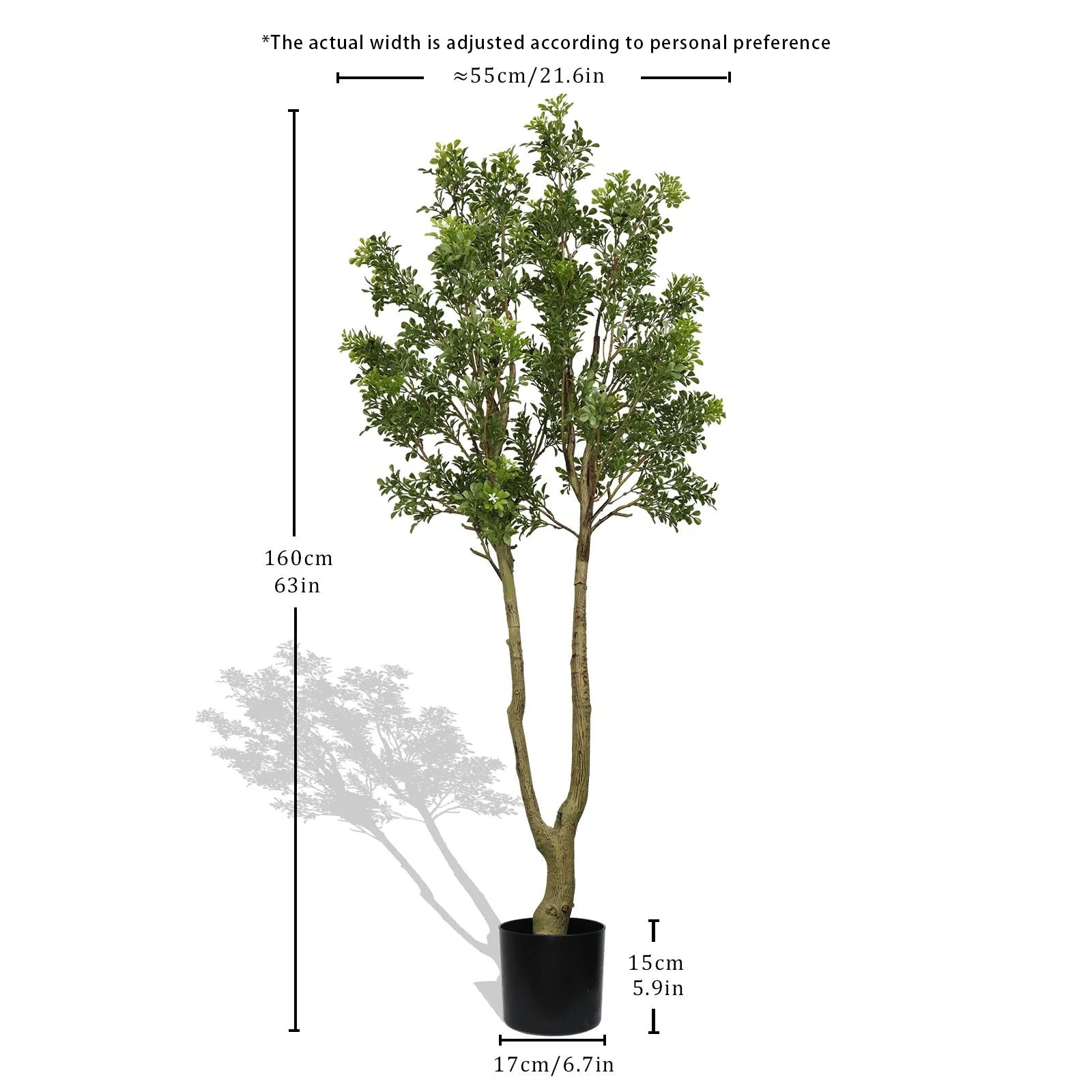 5.2FT Artificial Tree Tall Lush Evergreen Faux Plant - Image 3
