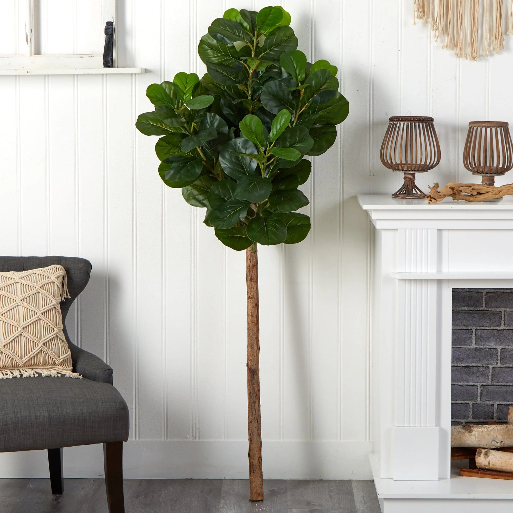 5.5’ Artificial Fiddle Leaf Tree (No Pot) - Image 2