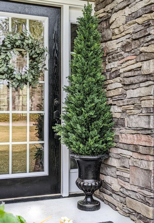 5.5’ Cypress Cone Topiary Artificial Tree UV Resistant (Indoor/Outdoor) - Image 4