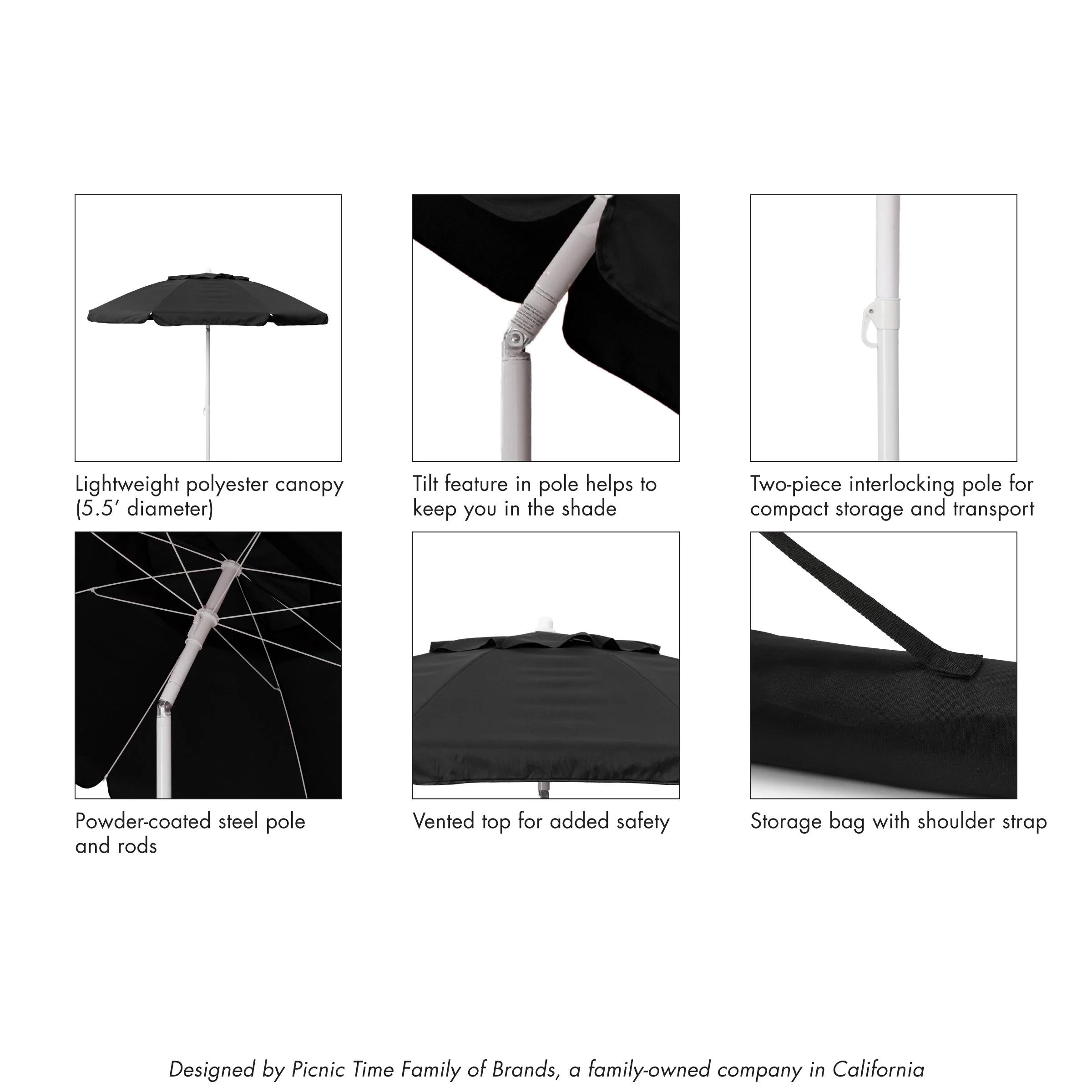 5.5 Ft. Portable Beach Umbrella - Image 159