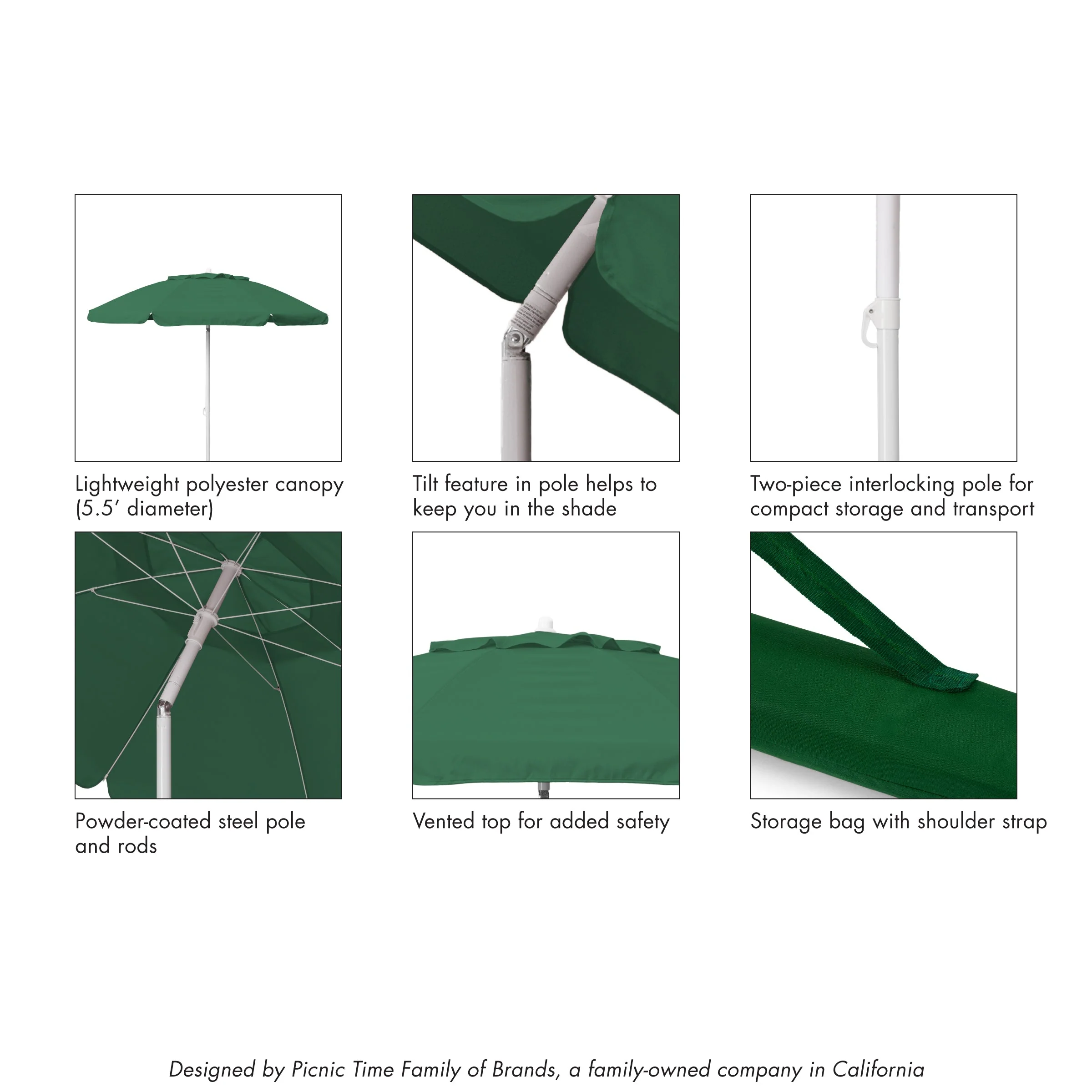 5.5 Ft. Portable Beach Umbrella - Image 197