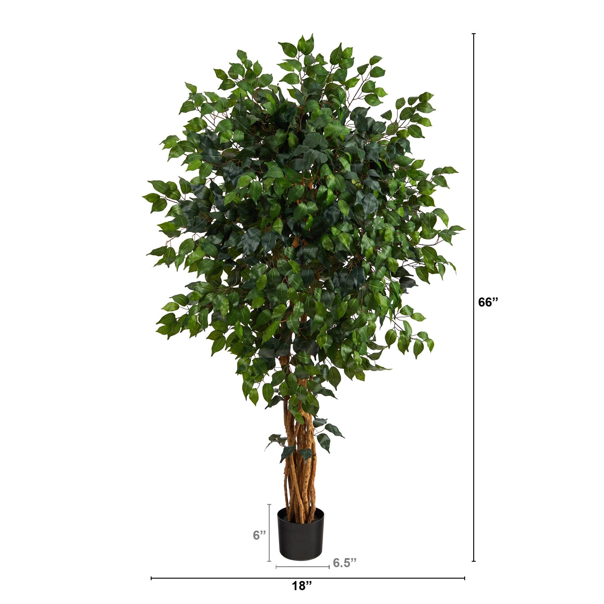 5.5’ Palace Ficus Artificial Tree - Image 2