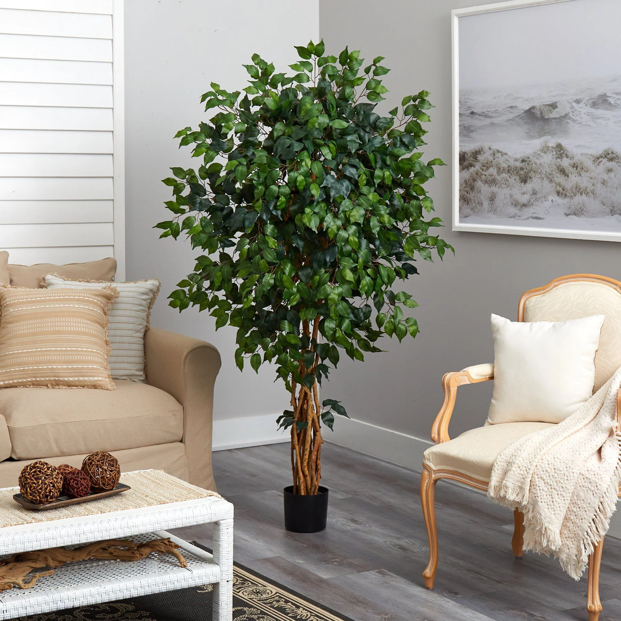 5.5’ Palace Ficus Artificial Tree - Image 4
