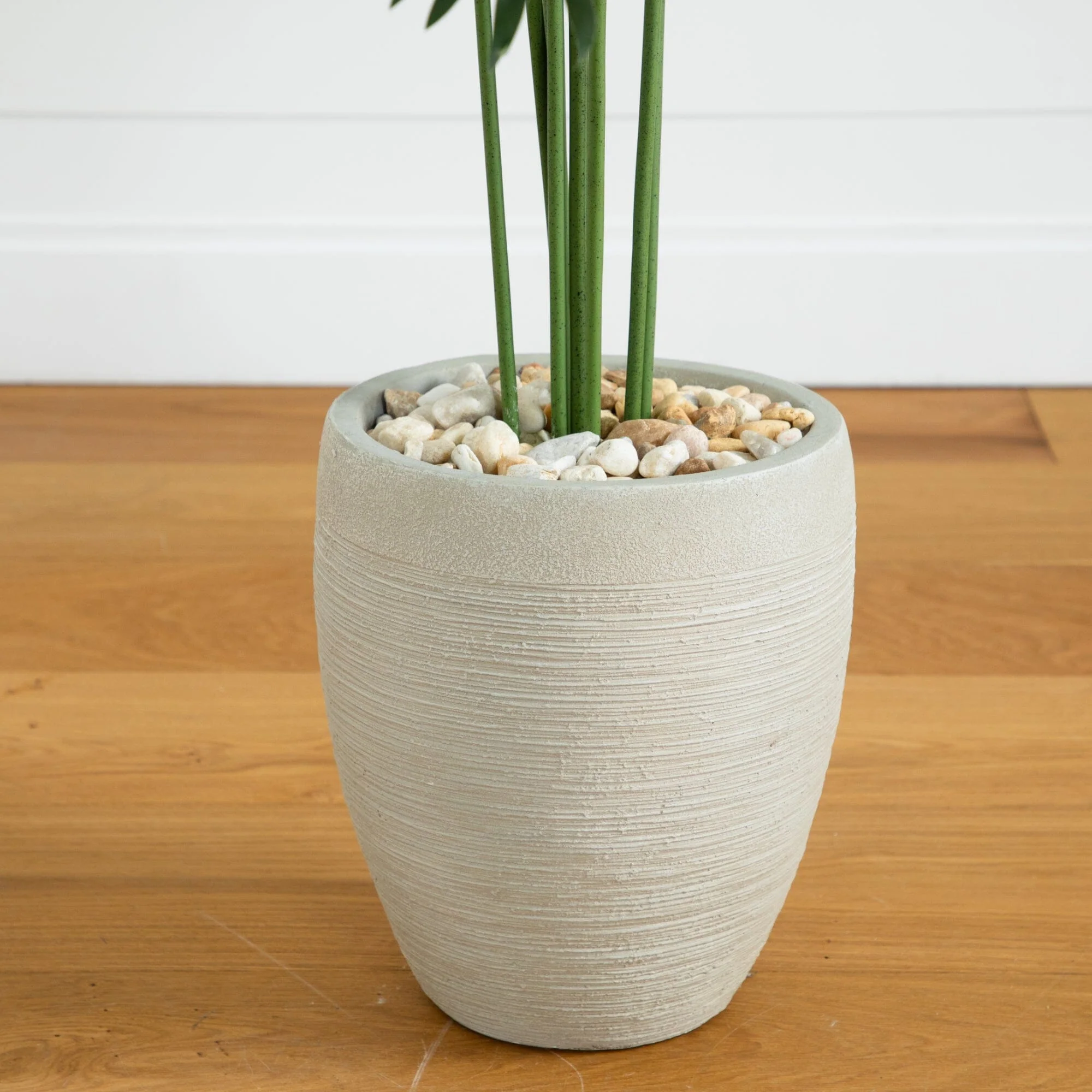 5.5’ Paradise Artificial Palm Tree in Sand Colored Planter - Image 5