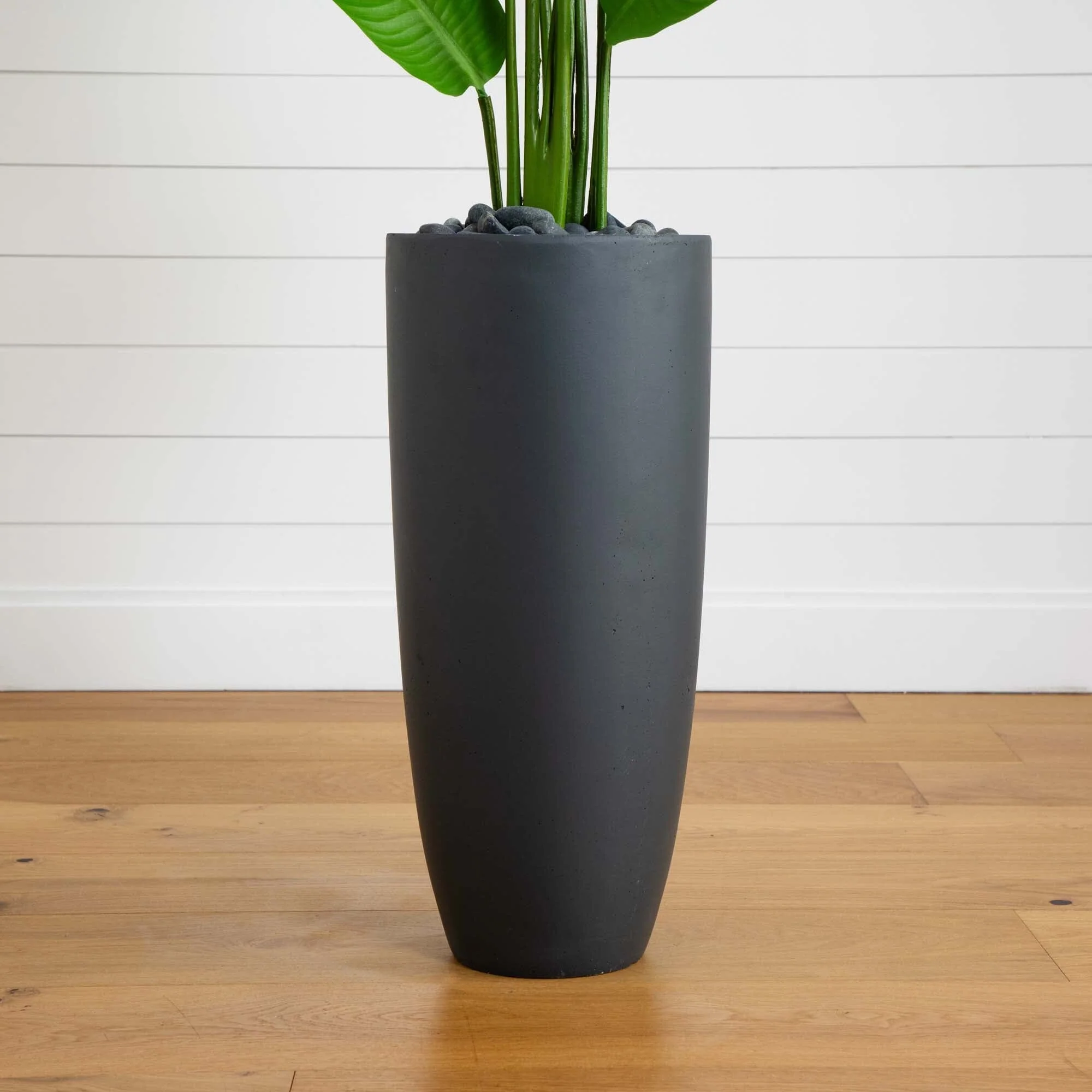 5.5’ Traveler's Palm Artificial Tree in Gray Planter - Image 3